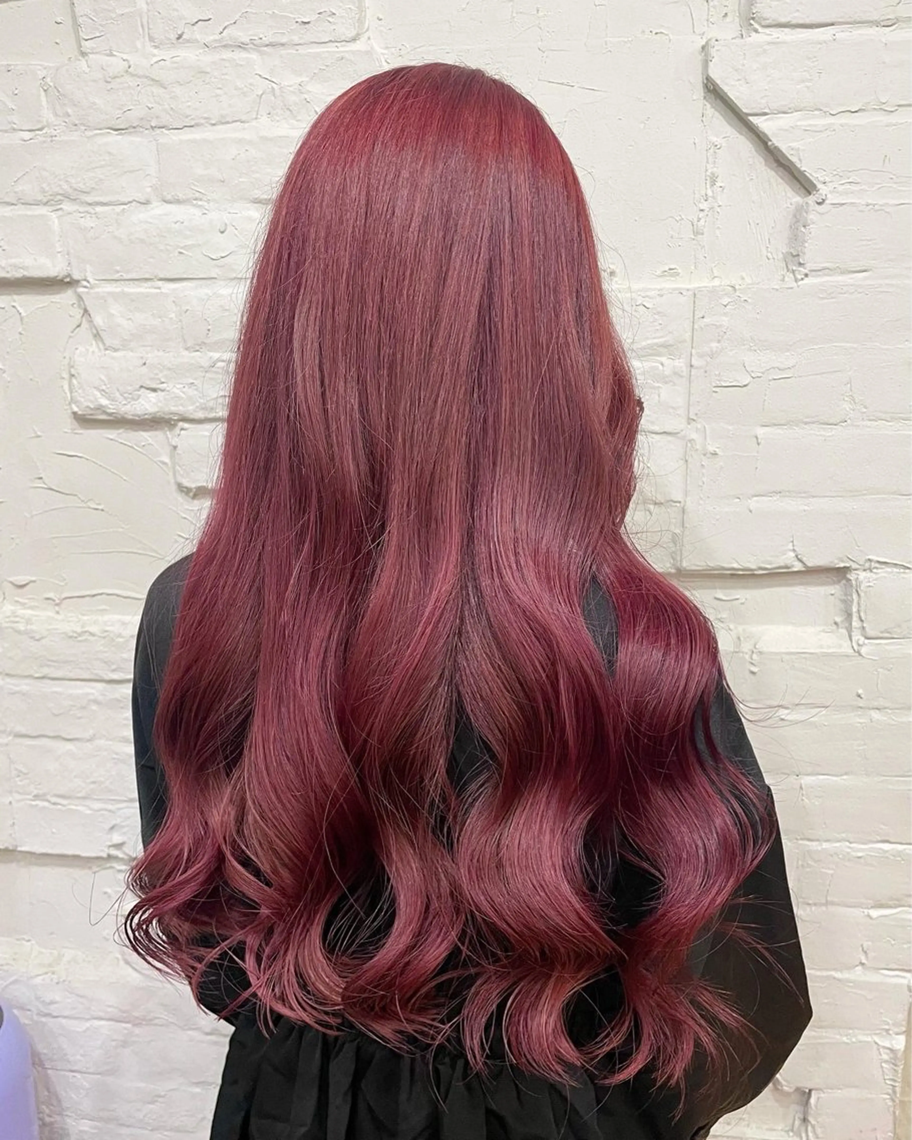 ロング カラー ヘアアレンジ カット ヘアカラー トリートメント 【ピンク/韓国ヘア/ ヘアセット】亜海のヘアスタイル