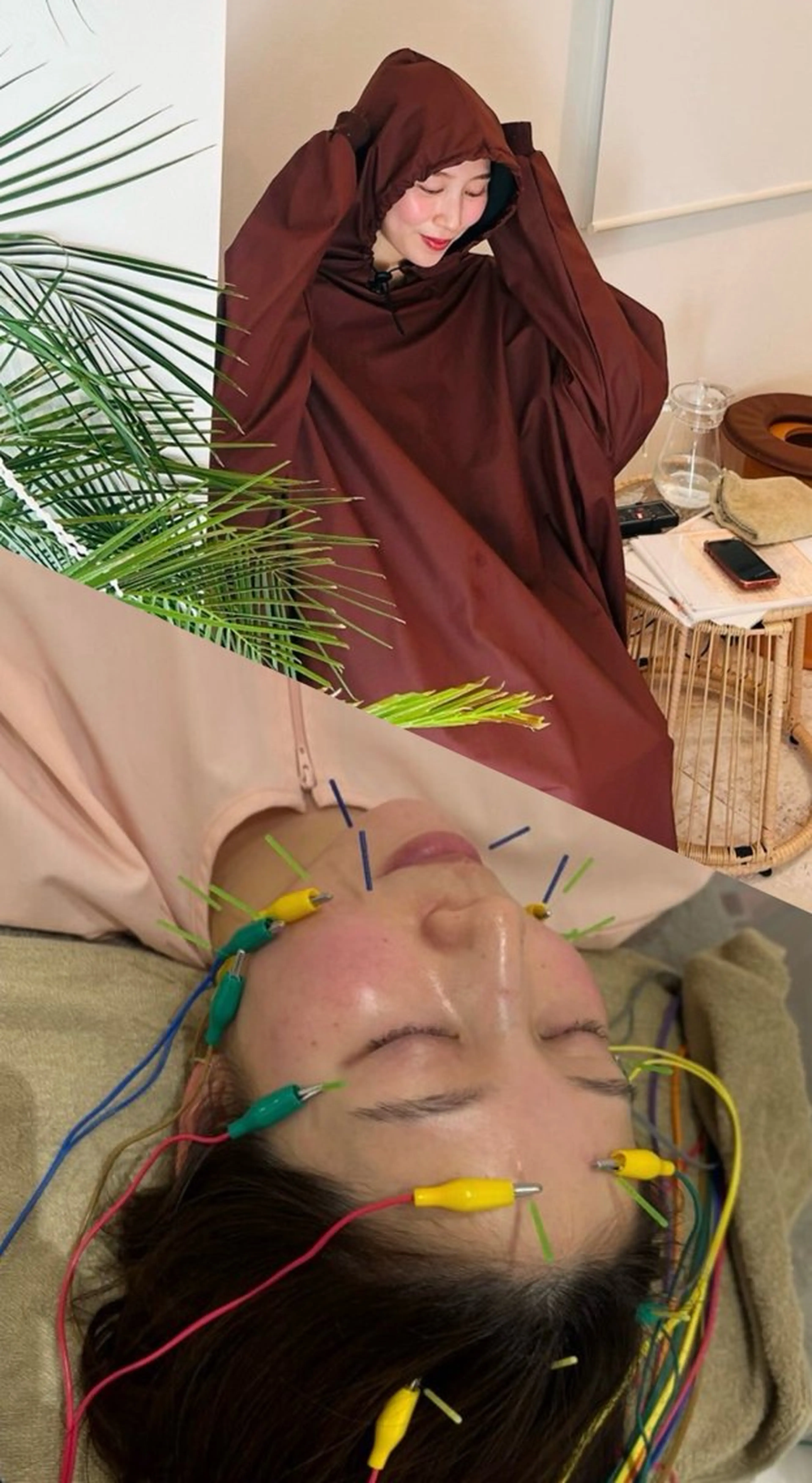 ⛄️寒さに負けない😤♨️【よもぎ蒸し30分♨️＋美容鍼💆‍♀️】ヘッドマッサージ付🉐(学割500円OFF)の写真