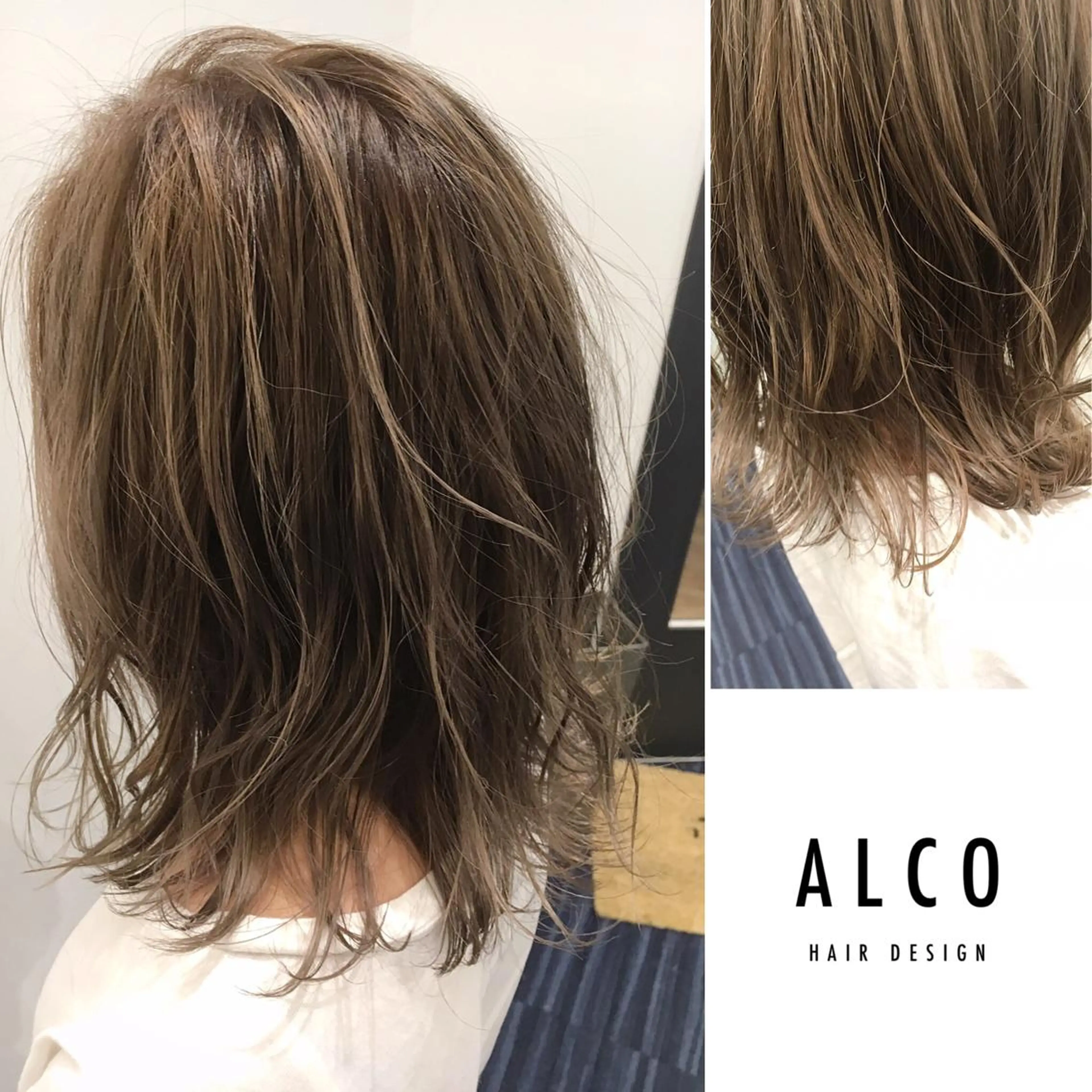 ミディアム カラー ワタイショウタ 髪質改善✨眉毛サロンのヘアスタイル