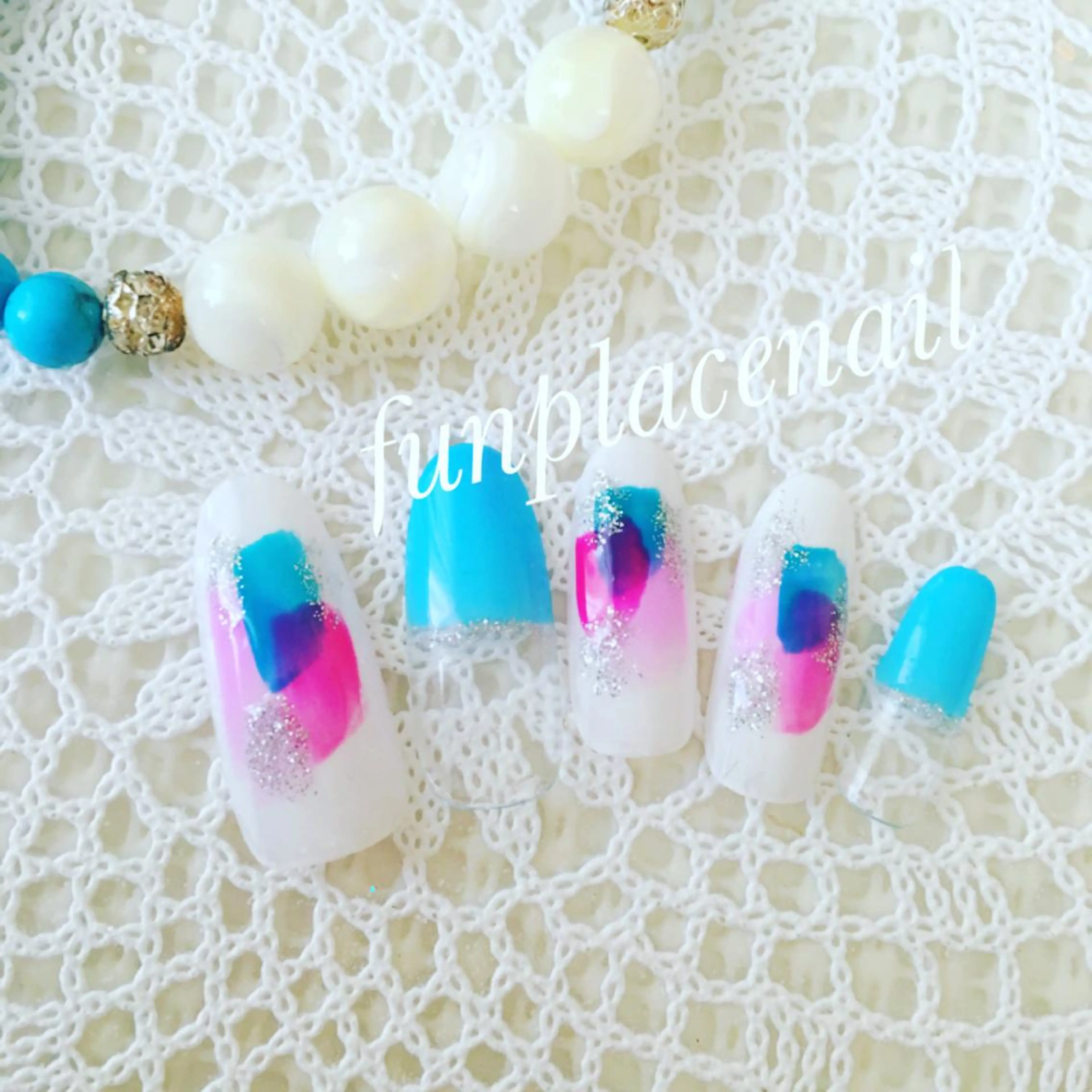 ショート ミディアム セミロング ロング カラー パーマ ヘアアレンジ メンズ キッズ ネイル まつエク アートネイル nail salon＆school felice所属・フェリーチェ瑞江店 新山のネイルデザイン