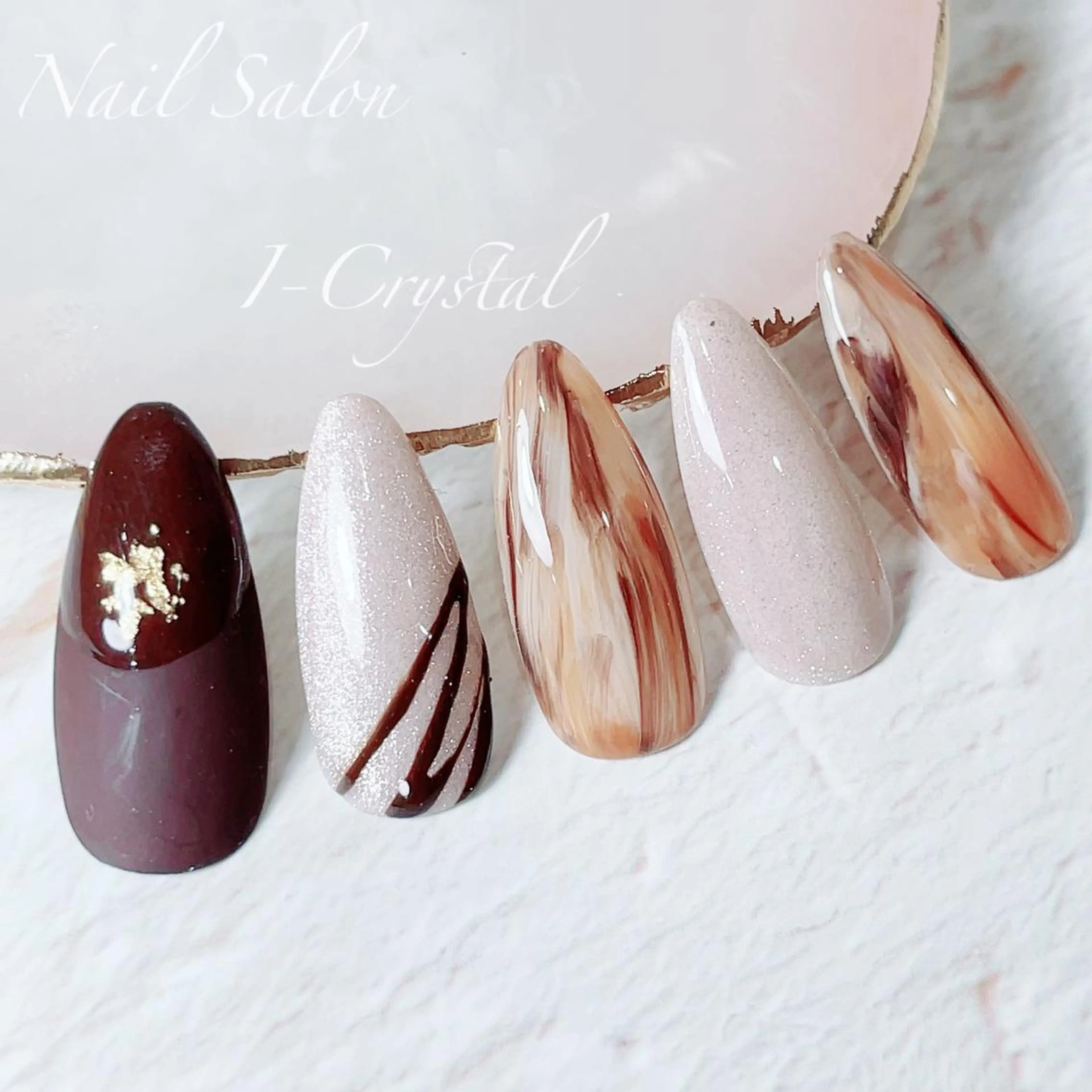 ネイル ニュアンスネイル バレンタイン 冬ネイル クリスマス NailSalon  I-Crystal所属・中村 郁美のネイルデザイン
