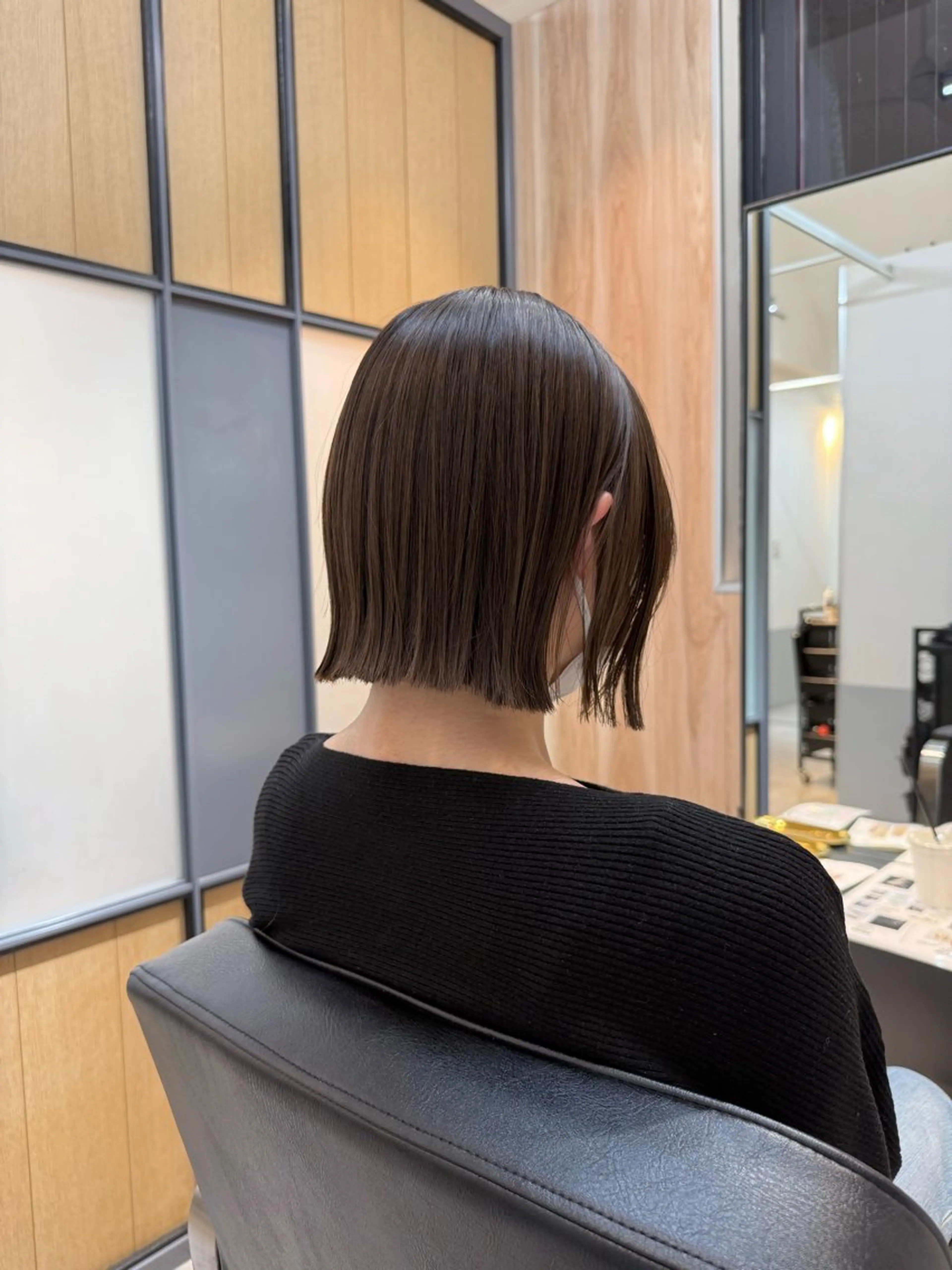 ショート ボブ カット ヘアカラー トリートメント 神戸ボブ✂️ ioe三宮/田 伸佳のヘアスタイル