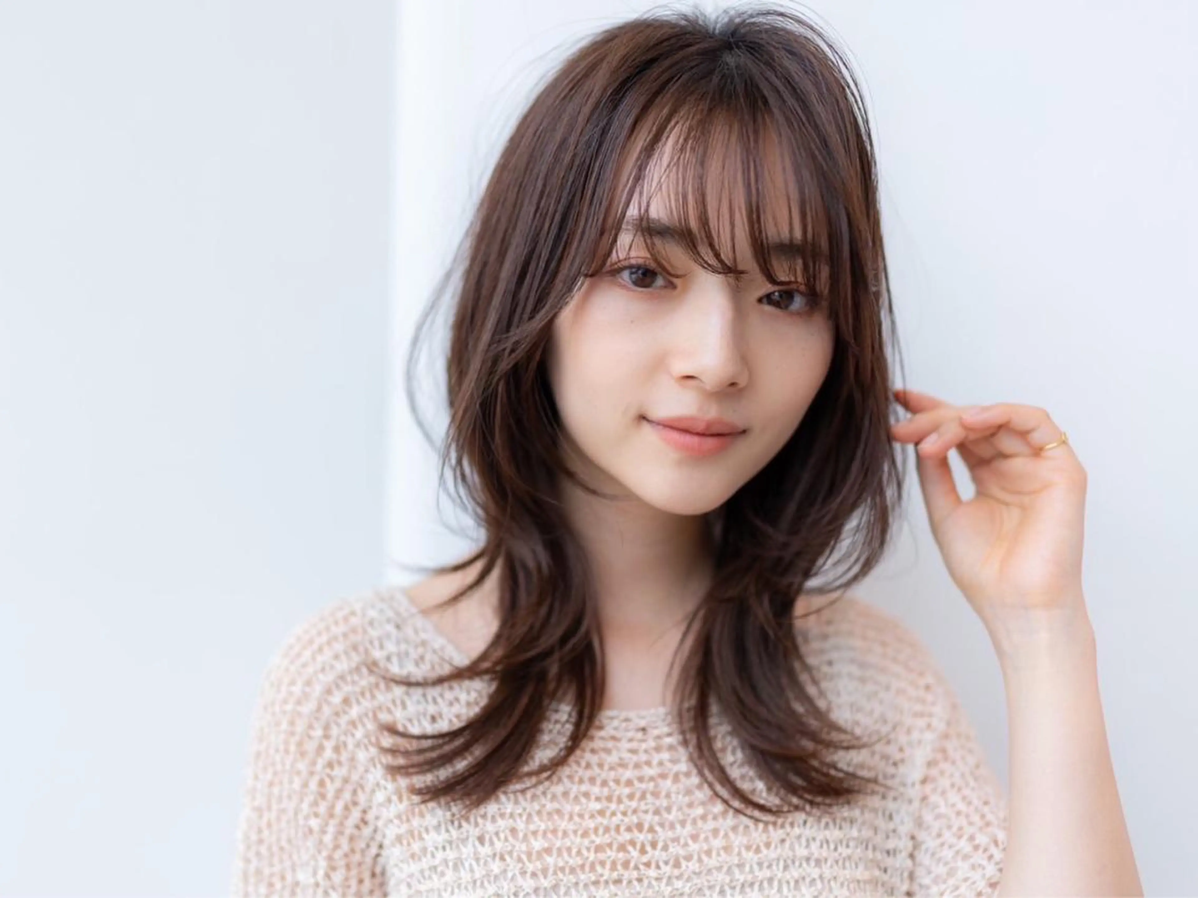 ミディアム カラー カット ヘアカラー トリートメント 🉐レイヤー/塩見 弘樹🉐渋谷のヘアスタイル