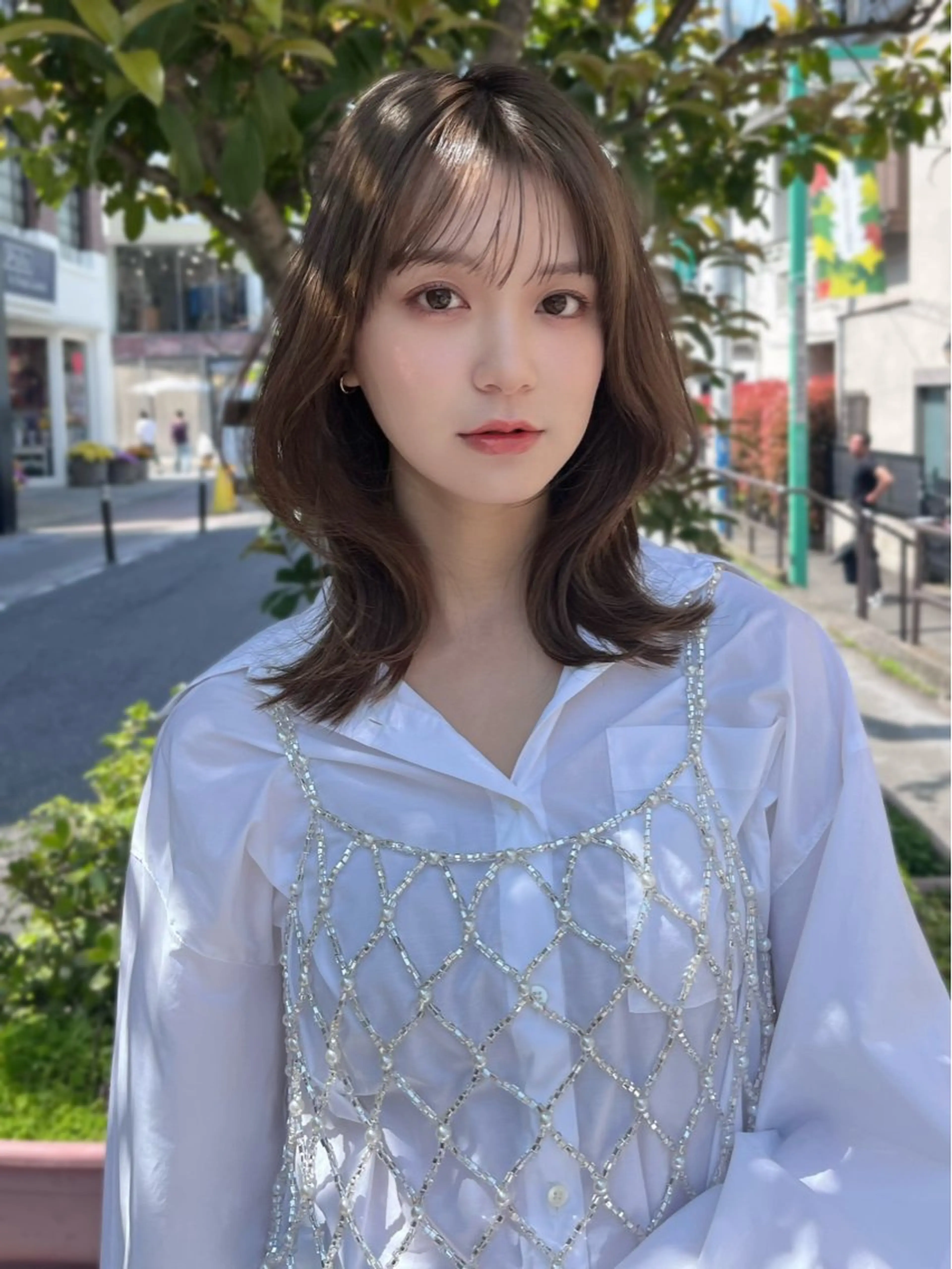 🧸🌈似合わせカット❣️+透明感カラー+艶々トリートメント+ナノスチーム［韓国/レイヤーカット/ボブ/前髪カット］の写真