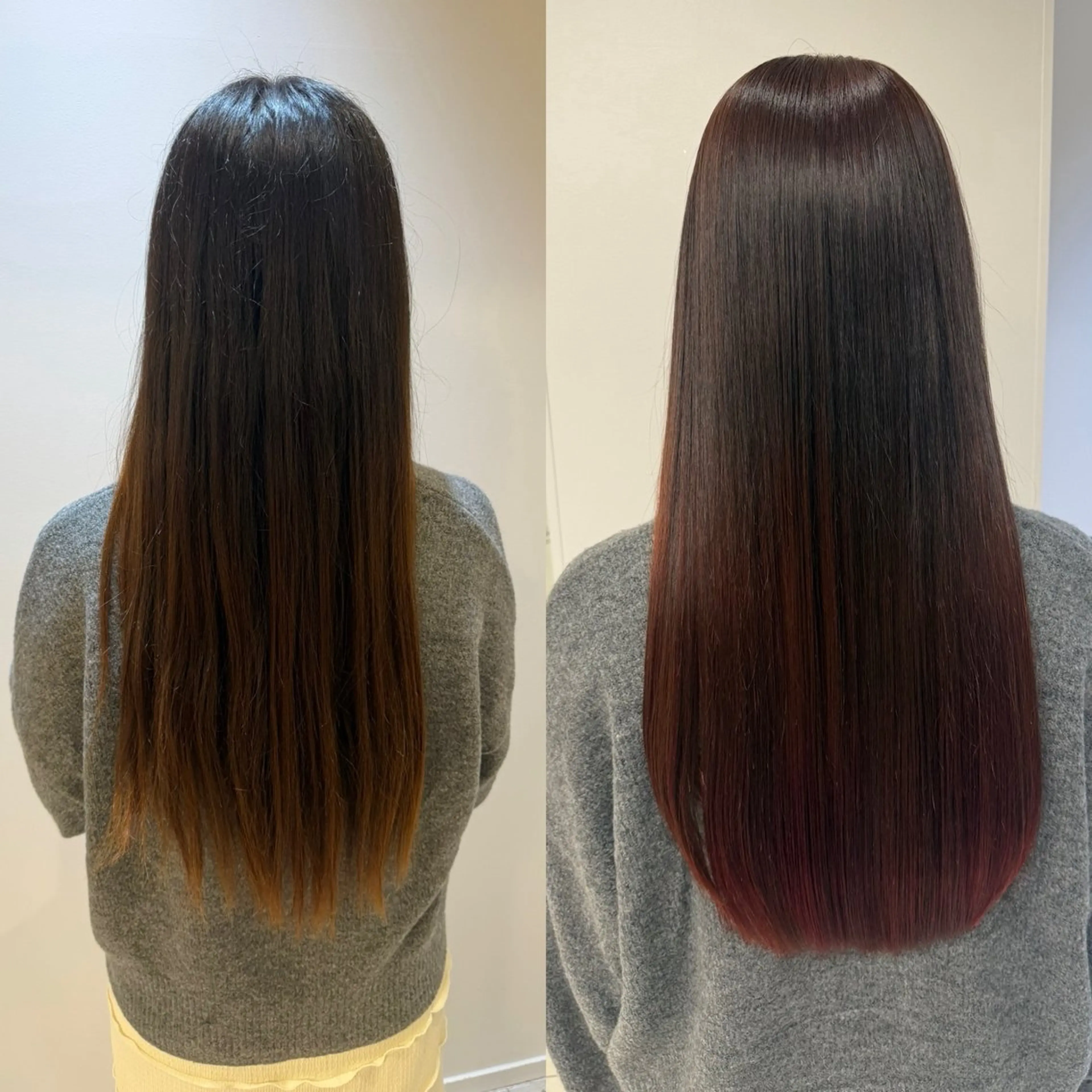 ロング カラー パーマ ヘアカラー 縮毛矯正 髪質改善/縮毛矯正 /ブリーチ矯正/岡部のヘアスタイル