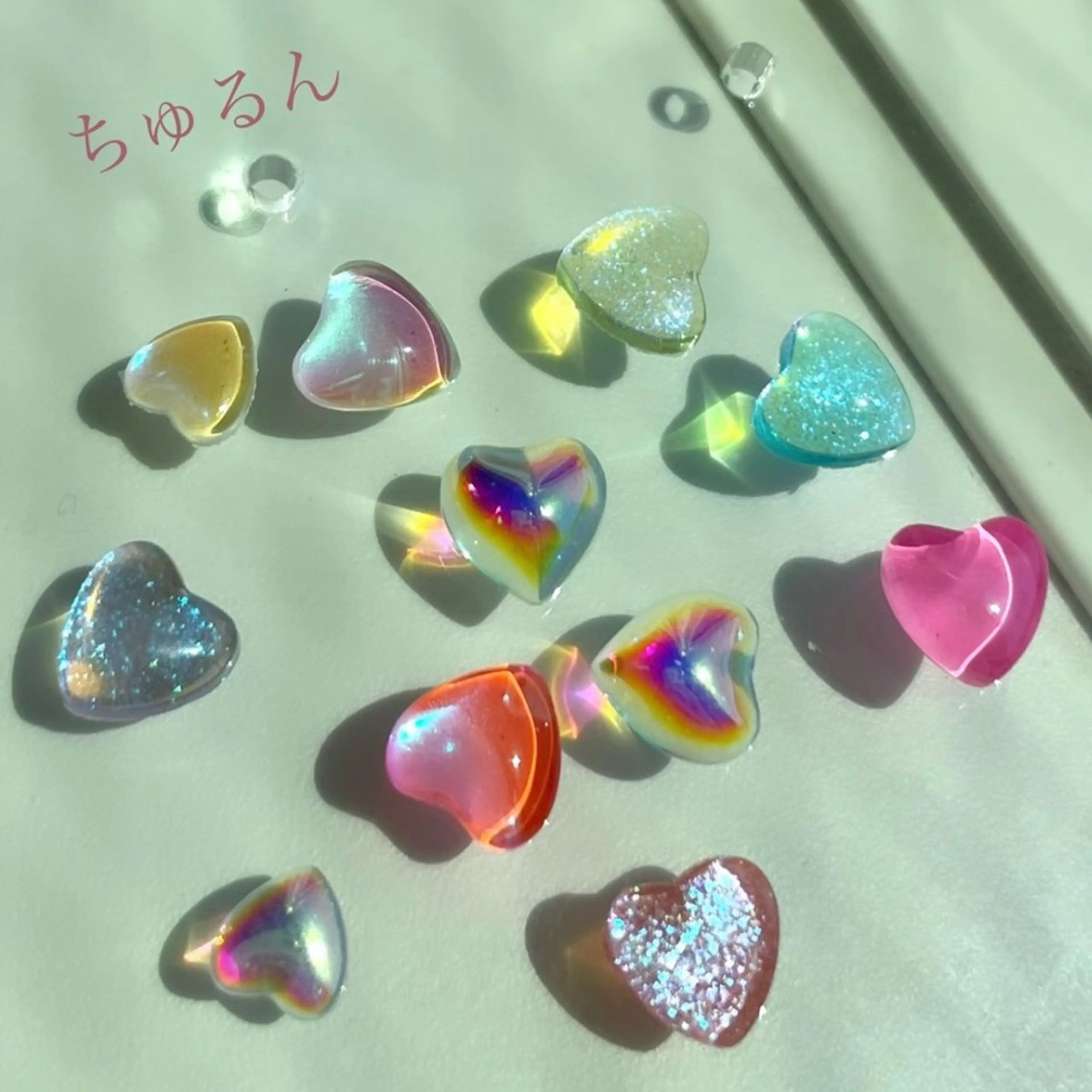 ネイル オーロラネイル ハート ワンホンネイル 韓国ネイル💠 Tomoのネイルデザイン