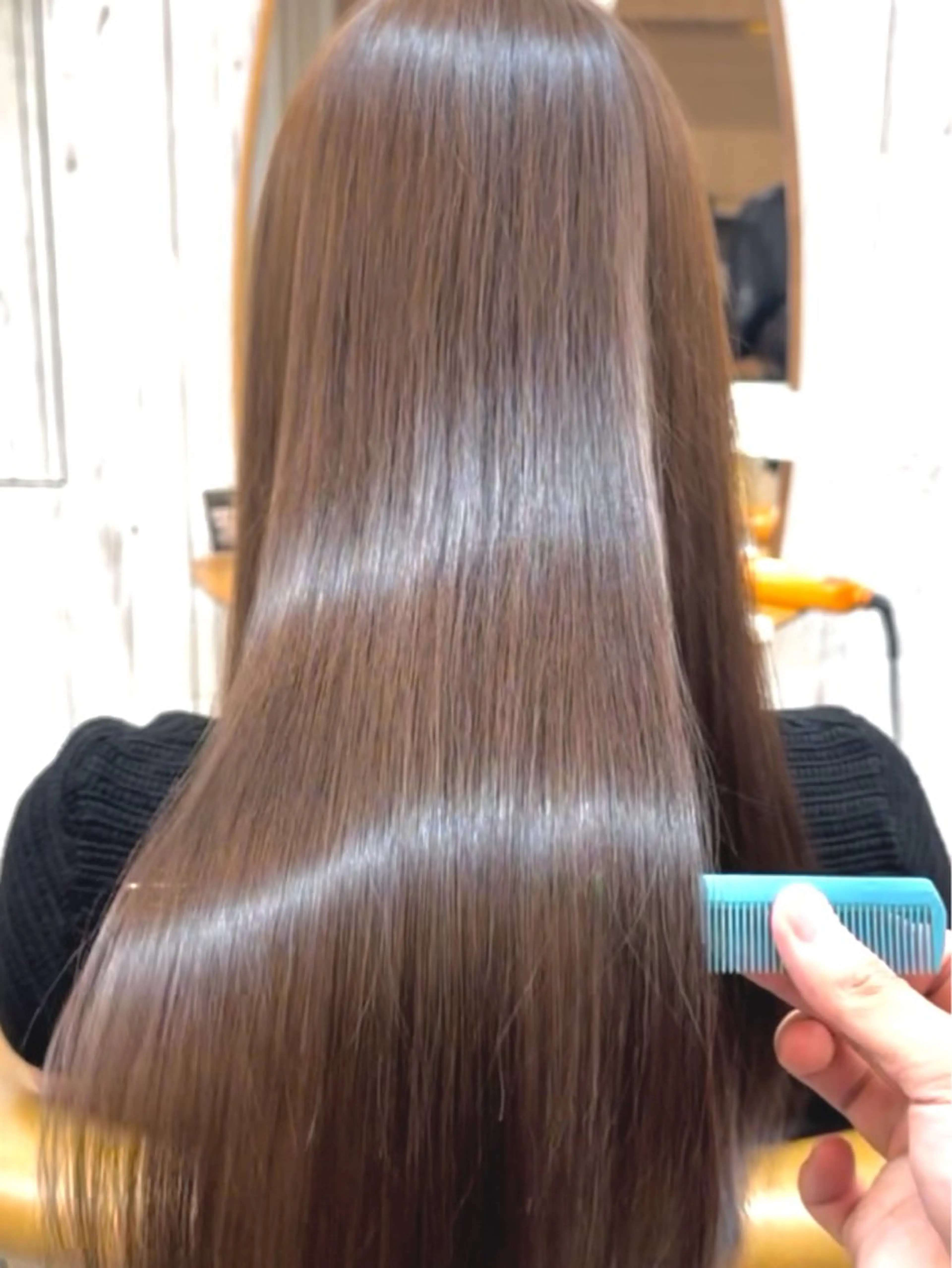 ロング カラー 縮毛矯正 カット ヘアカラー 縮毛矯正 トリートメント 縮毛矯正/髪質改善 /ボブ/ともきのヘアスタイル