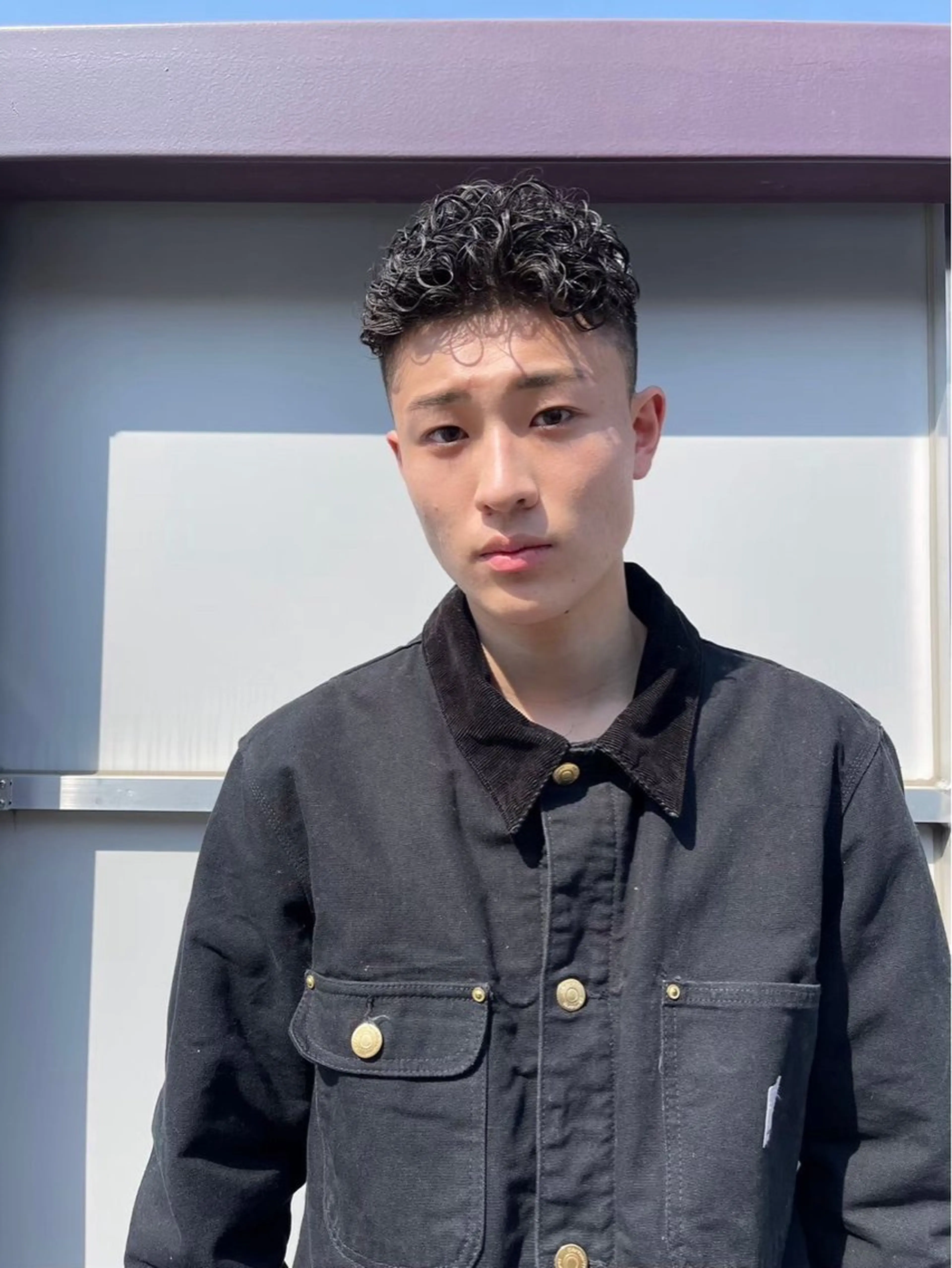 パーマ メンズ ブリランチン愛知大学前所属・有田 波人のヘアスタイル