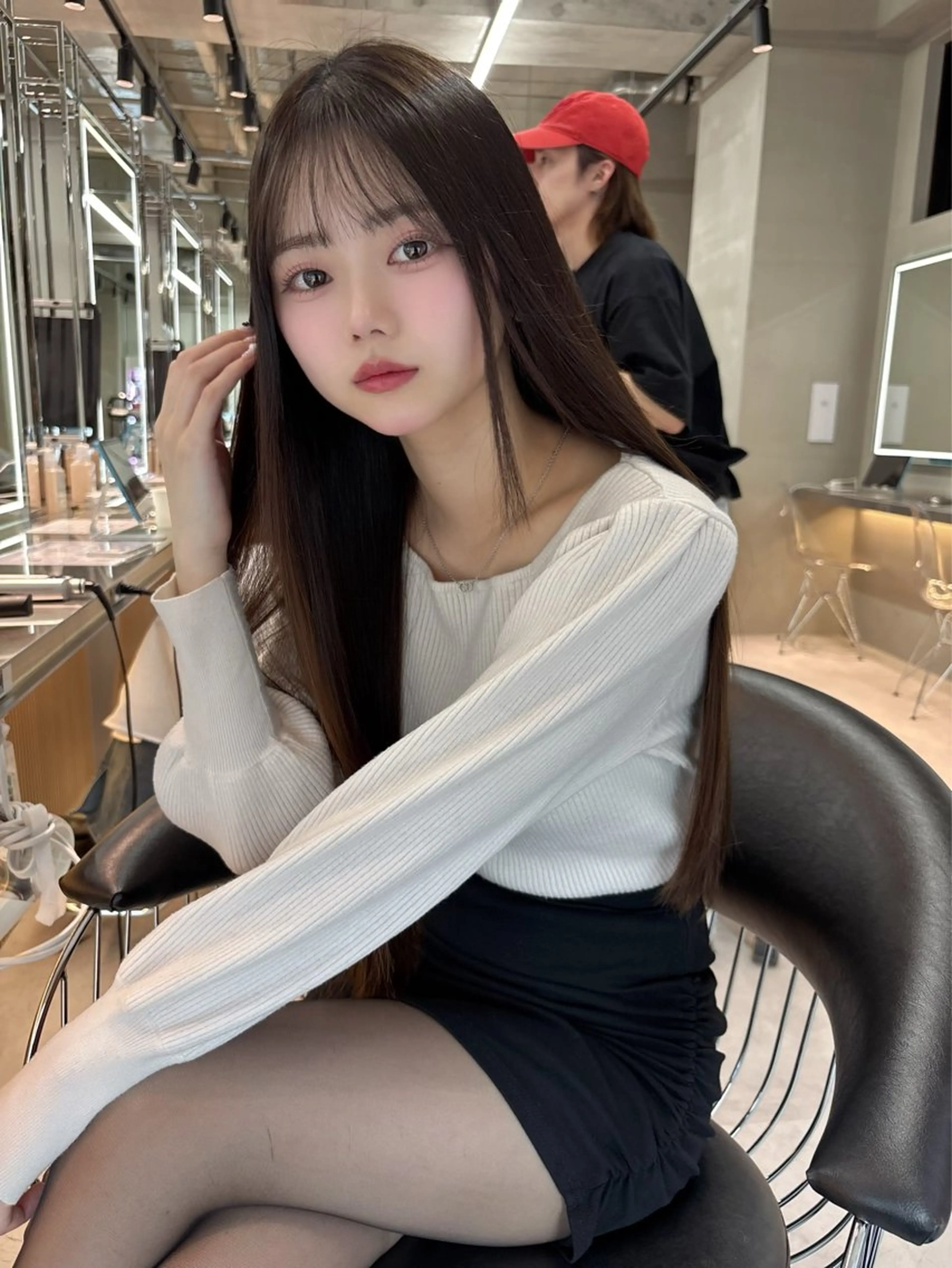 ロング カラー パーマ ベージュカラー レイヤーカット 縮毛矯正 【美髪矯正】 吉村　清志のヘアスタイル