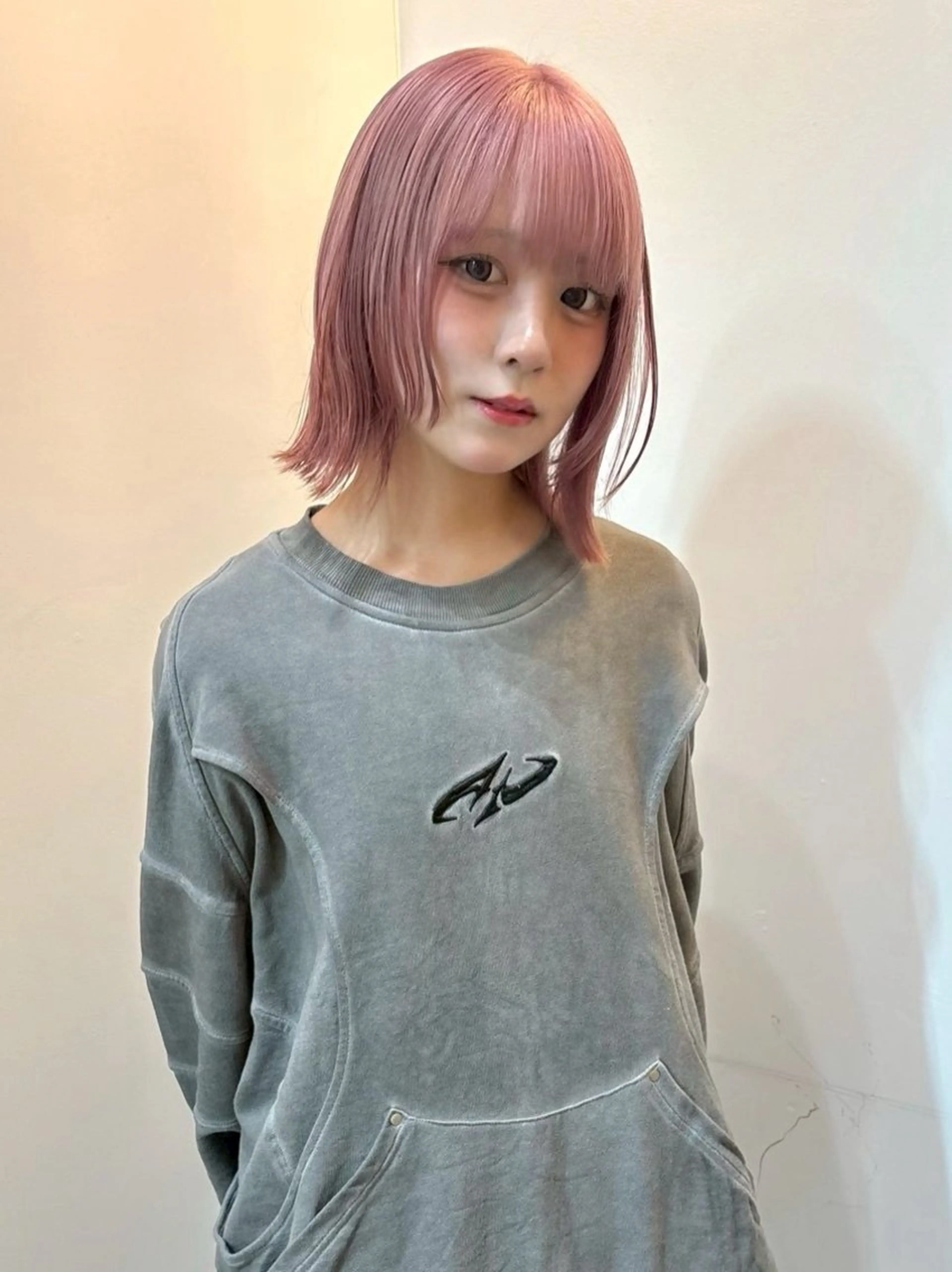 ミディアム bless所属・韓国ボブ天文館 🎀kanon🎀のヘアスタイル