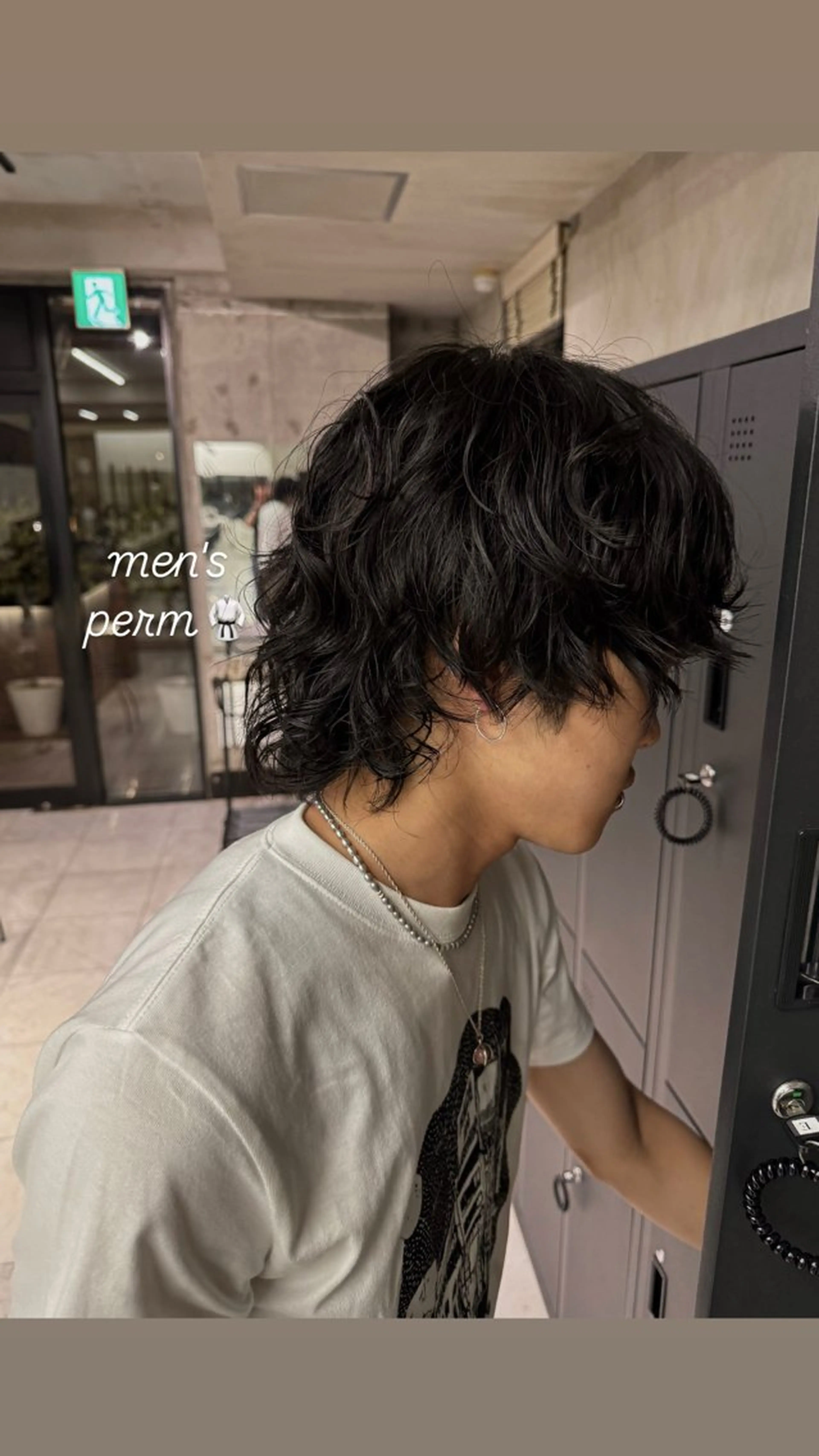 ミディアム パーマ メンズ cut model 🫒natsuのヘアスタイル