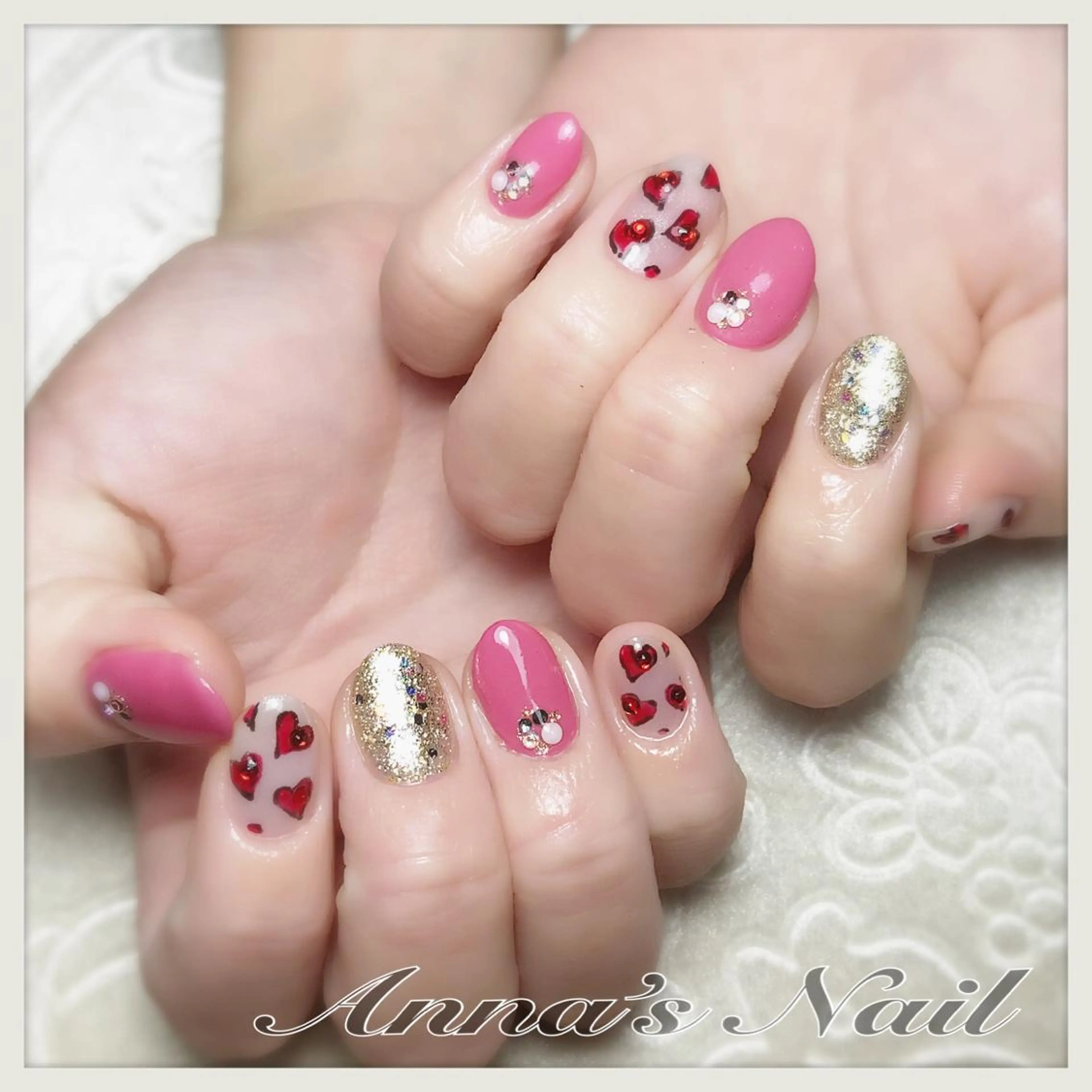 ネイル バレンタイン Anna’s Nail所属・清口 杏奈のネイルデザイン