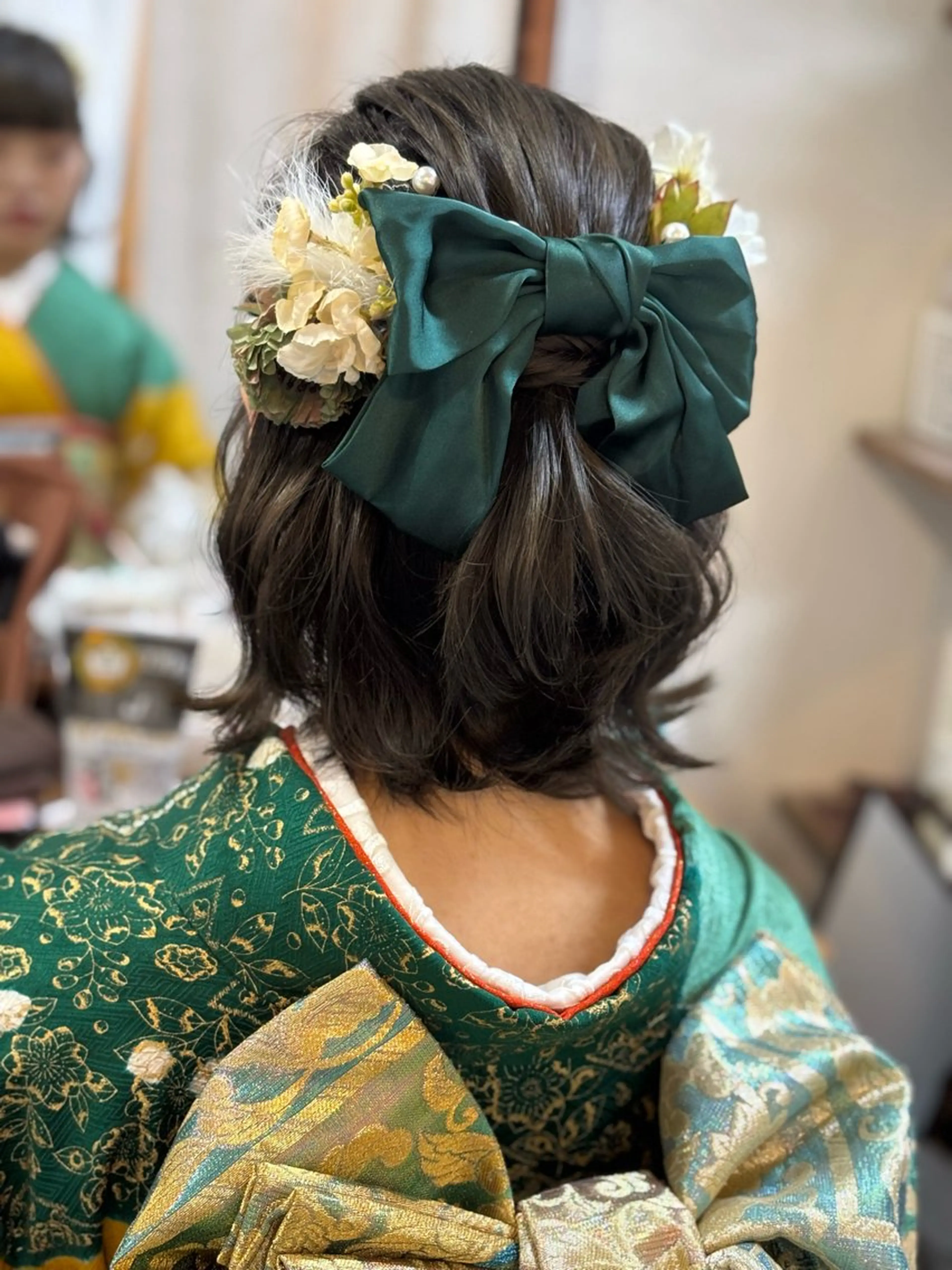 セミロング ヘアアレンジ 成人式 ヘアメ/着付け 清水玲歌のヘアスタイル