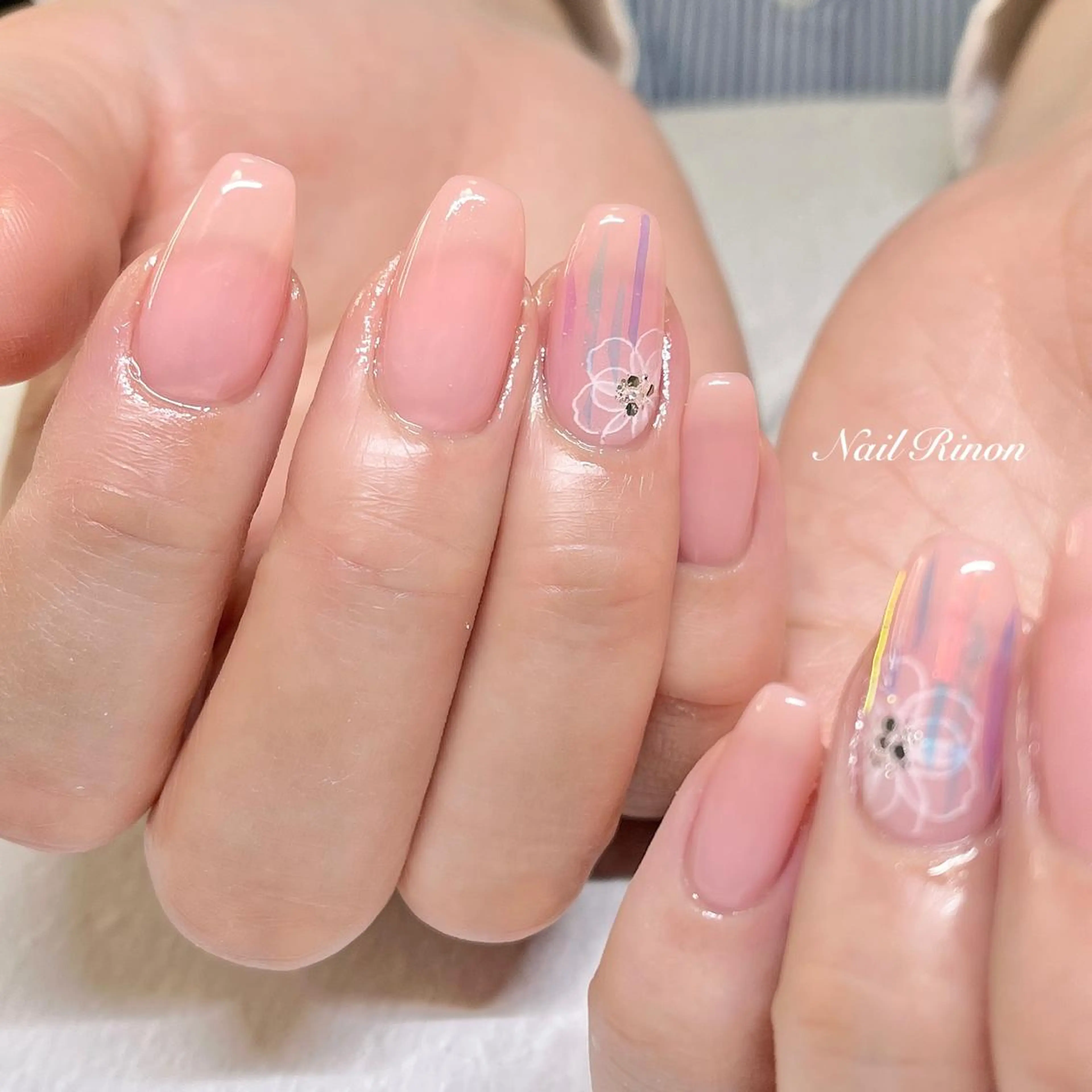 ネイル 桜ネイル 春ネイル ハンドネイル Nail Rinonのネイルデザイン