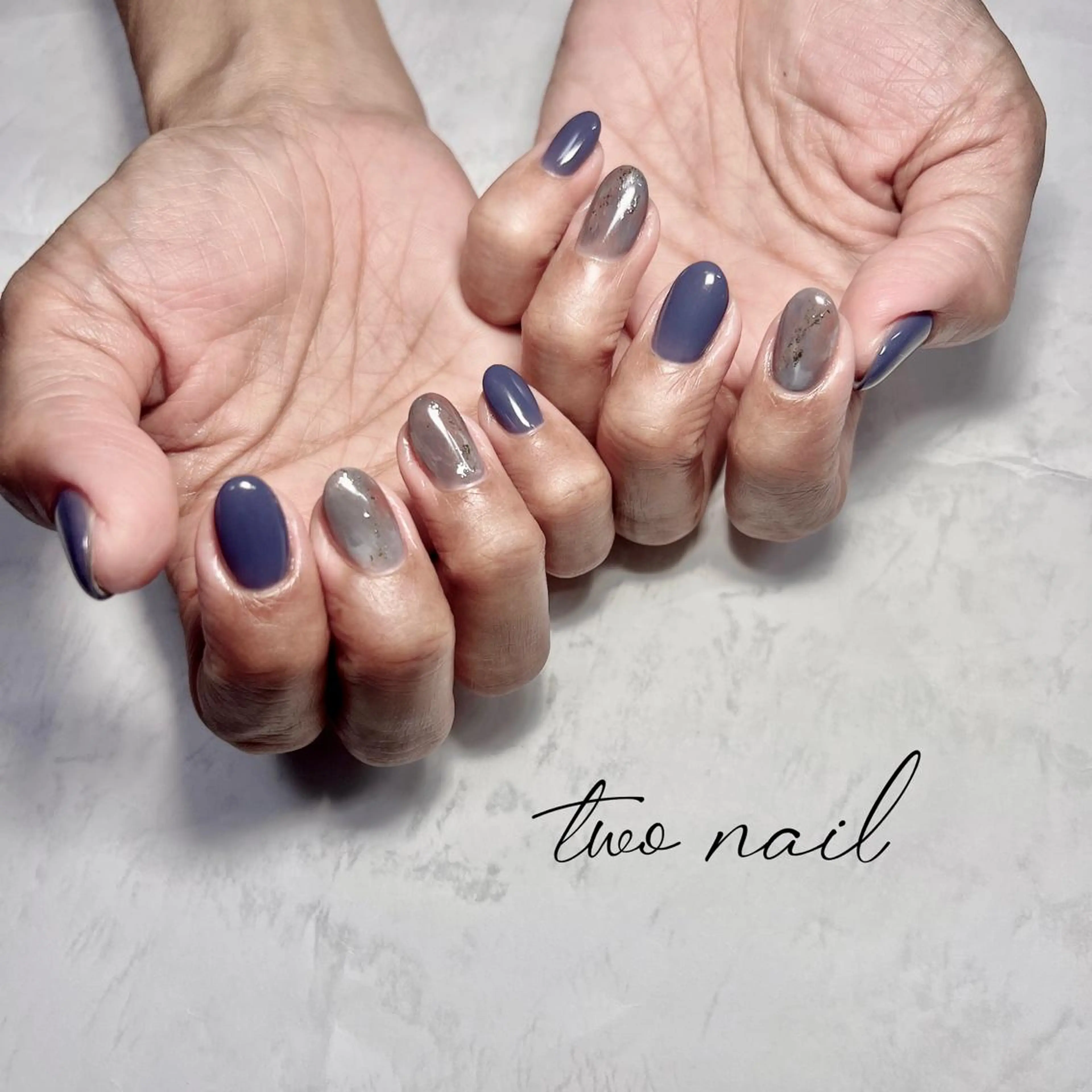 ネイル アートネイル フットネイル ハート ニュアンスネイル ホワイト two nailのネイルデザイン