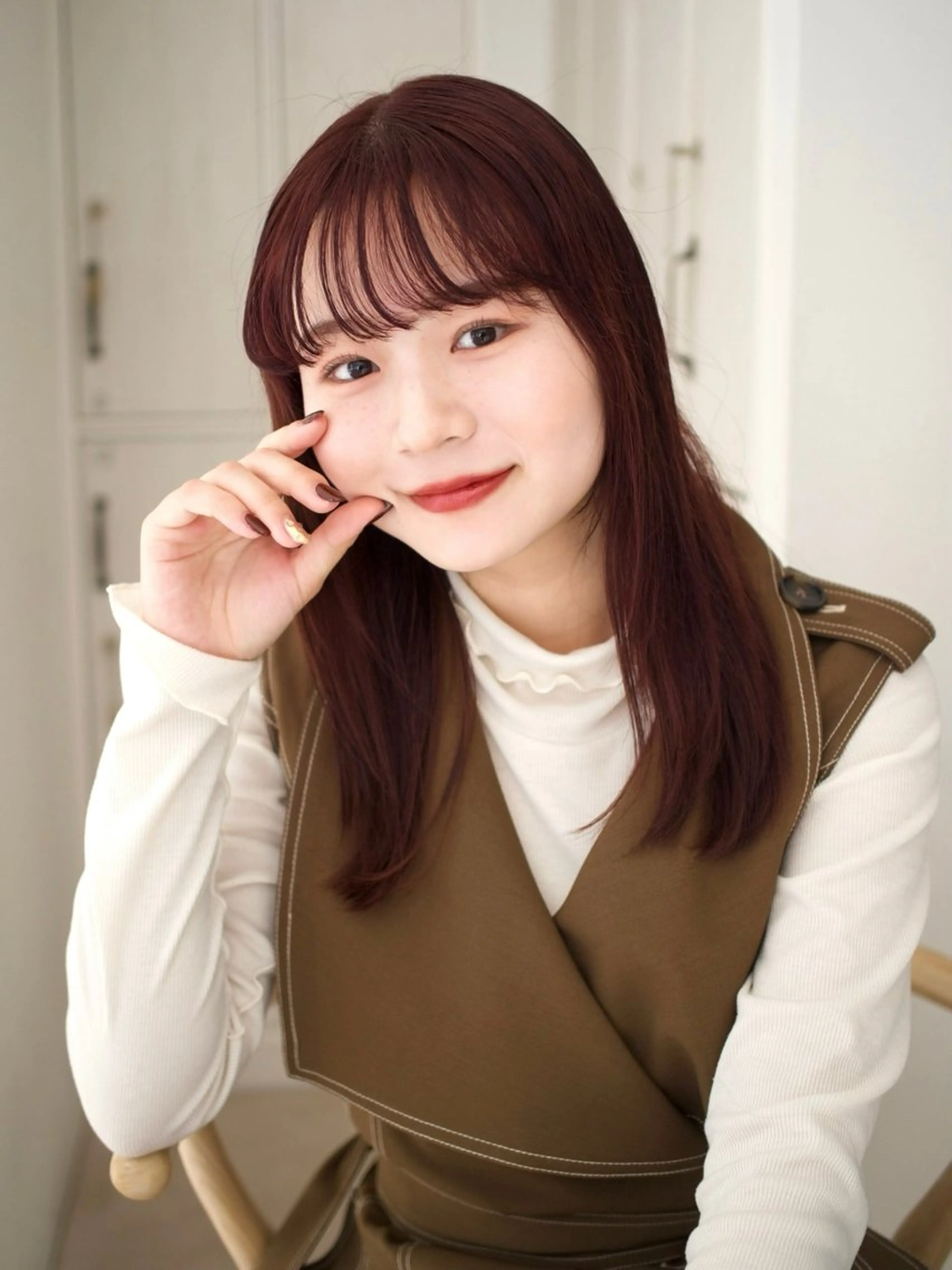 セミロング カラー 💖🌷越後 遥🌷💖のヘアスタイル