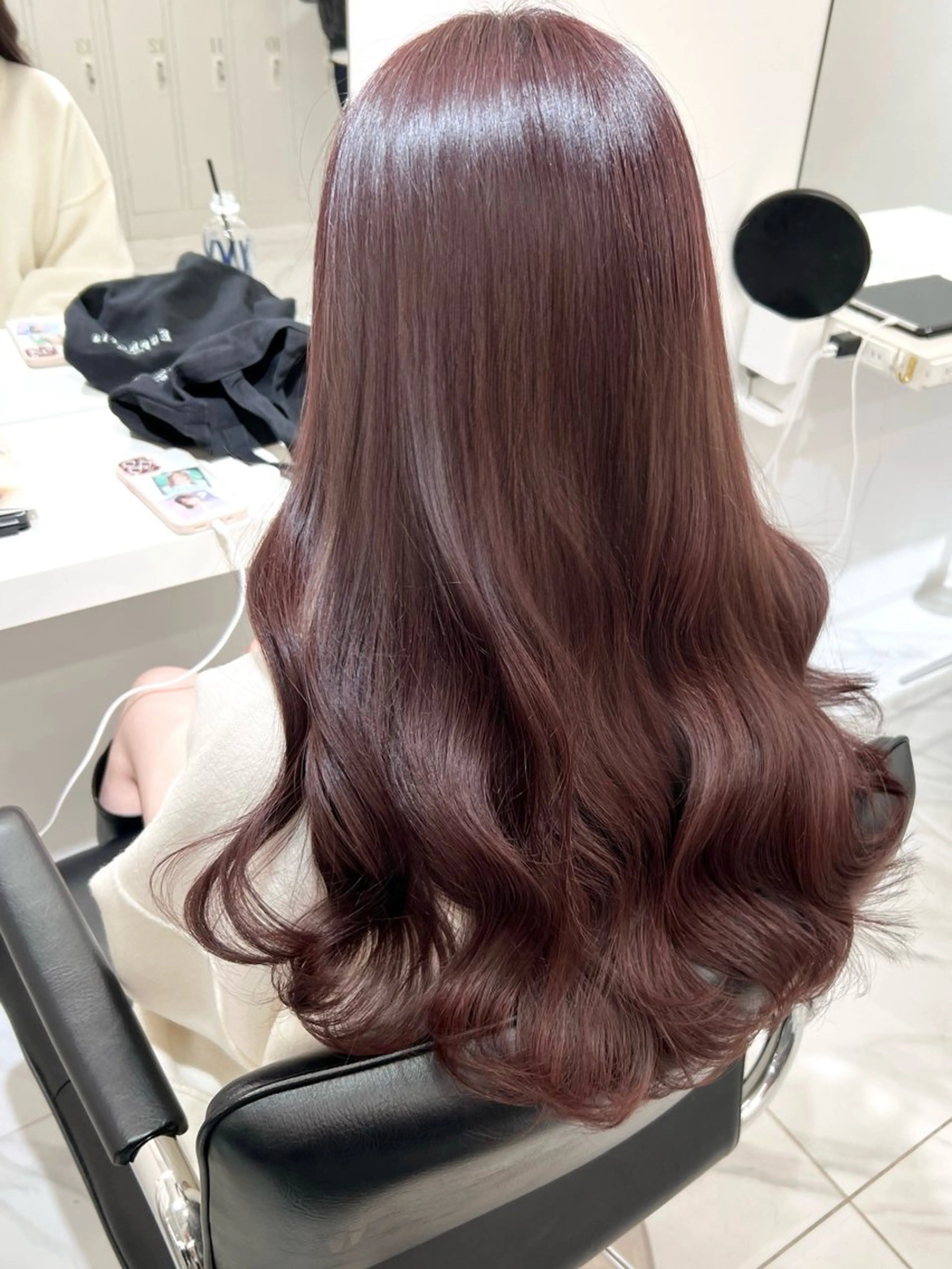ロング カラー ブリーチ イルミナカラー ラベンダーカラー ブリーチなしカラー ピンクカラー ヘアカラー トリートメント 盛れる顔周り🤍渋谷 Risa🎀のヘアスタイル