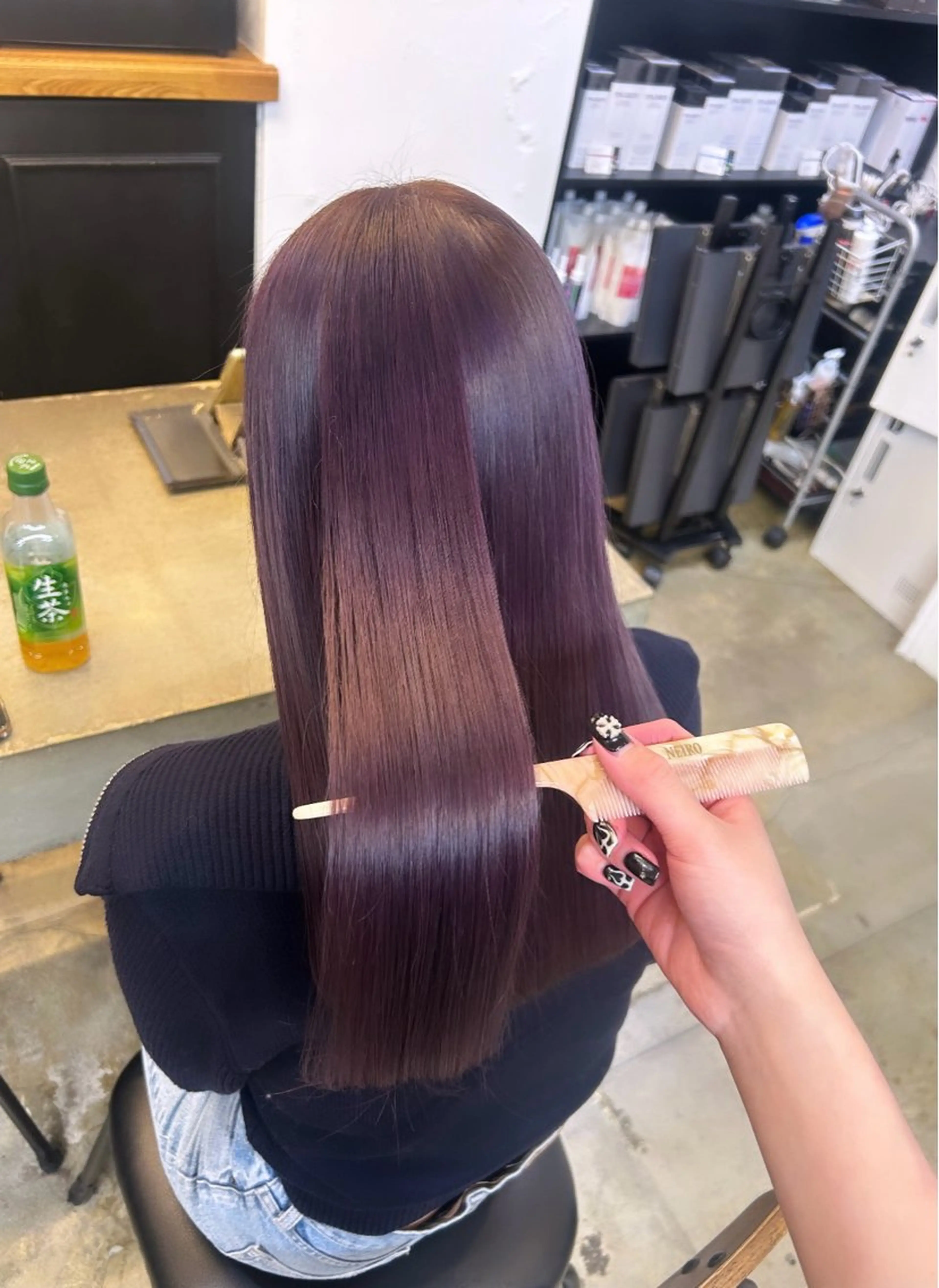 ロング カラー トリートメント ♡ラベンダー/ピンク /顔まわり♡ネイロのヘアスタイル