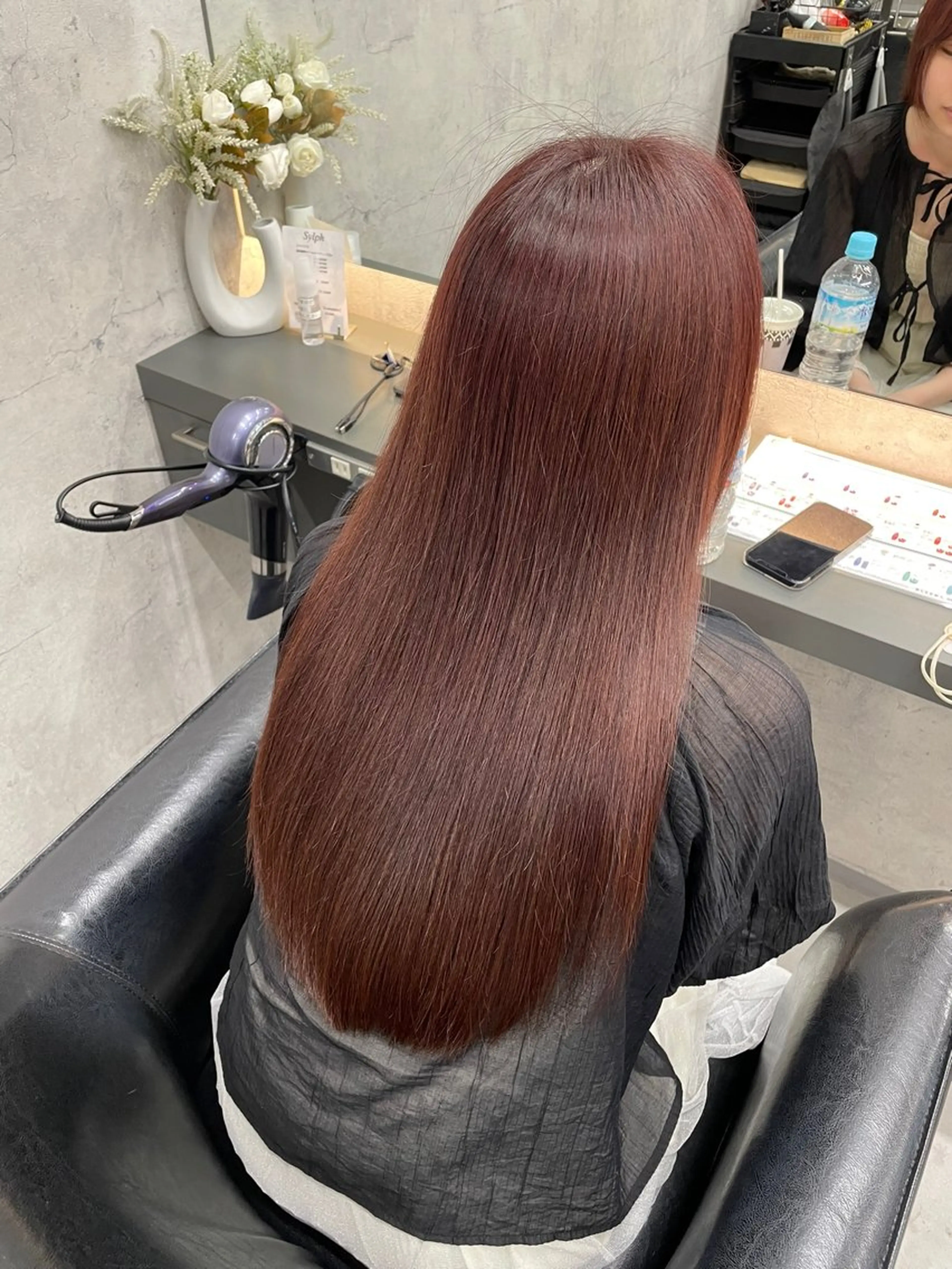 ミディアム カラー カット ヘアカラー トリートメント レイヤー×顔周 り×髪質改善/MIUのヘアスタイル