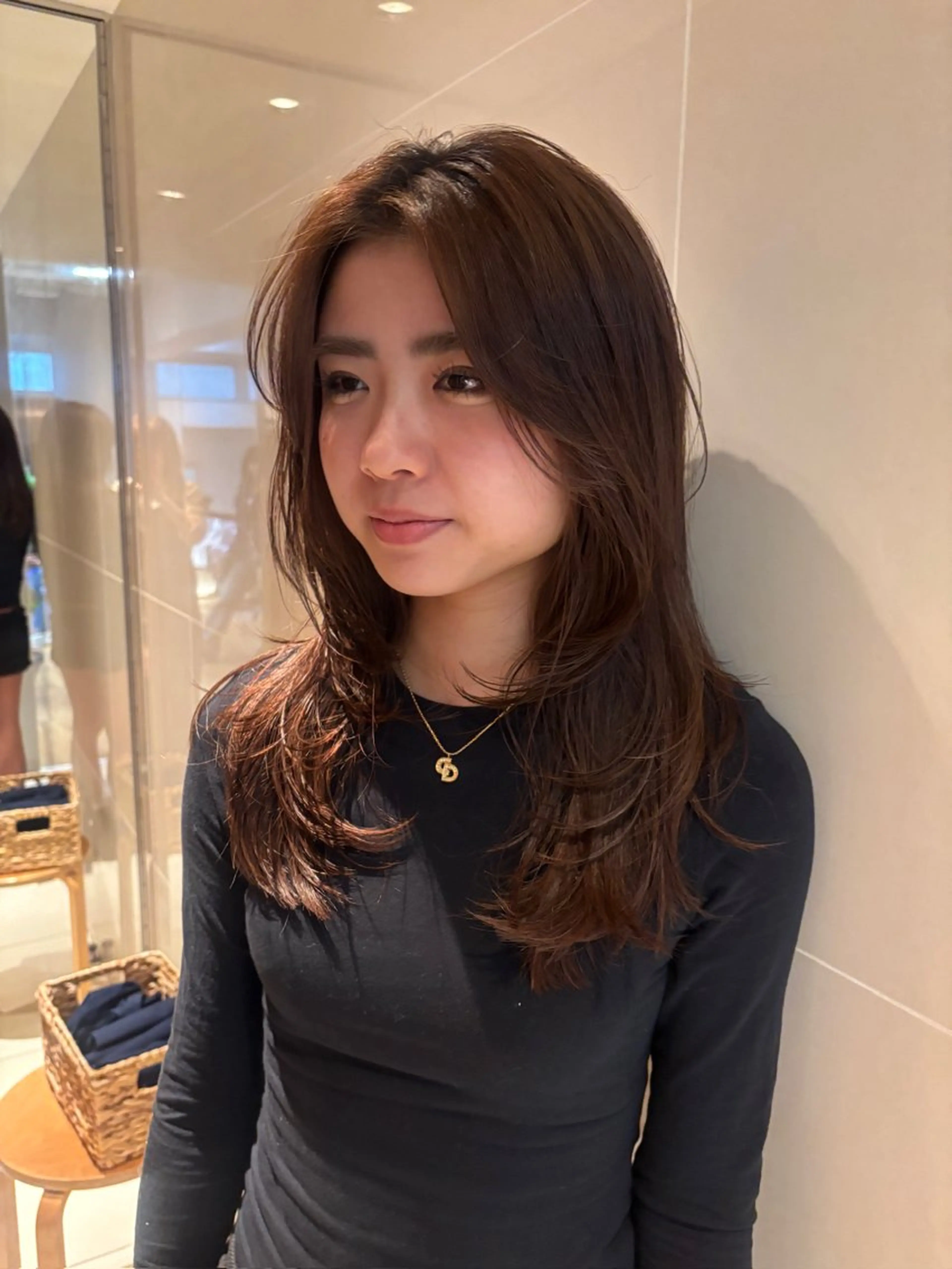 ロング カット 韓国風パーマ/ オリーブ🇰🇷あゆのヘアスタイル
