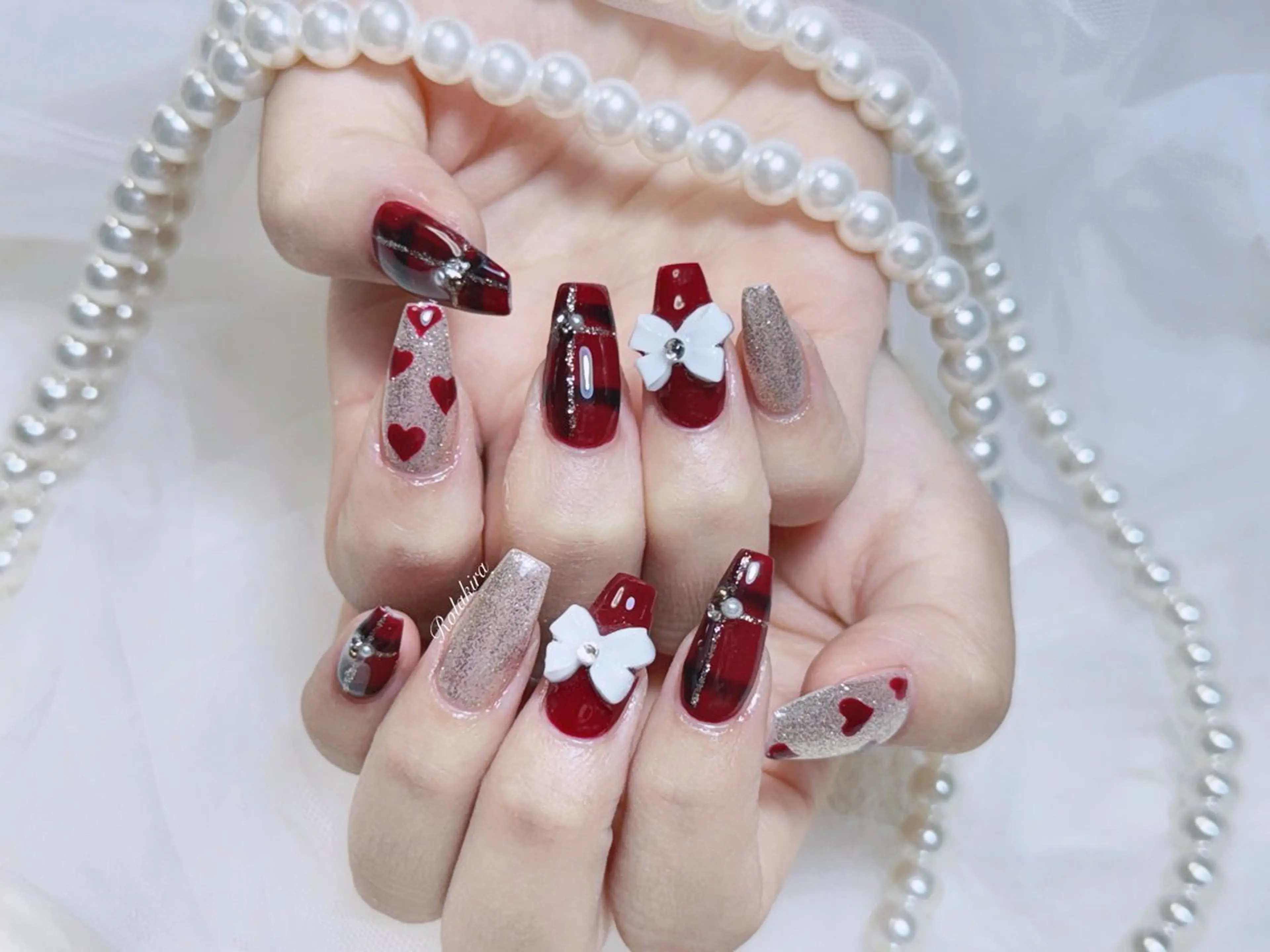 ネイル チークネイル 長さ出し フレンチネイル ジェルネイル 韓国ネイル ハンドネイル Rola kira nail salon所属・Rola kira 麗のネイルデザイン