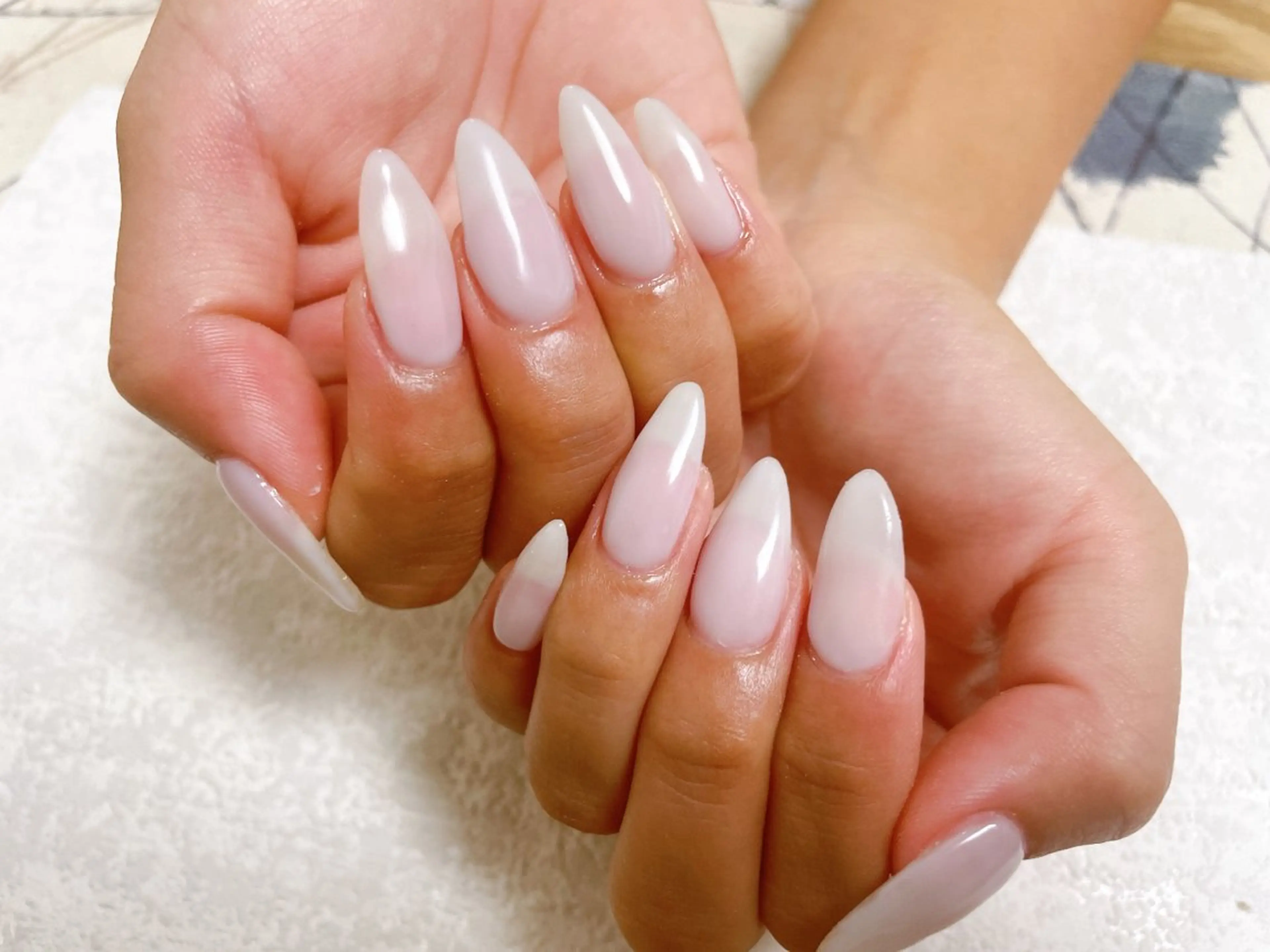 ネイル オーロラネイル フットネイル フレンチネイル ジェルネイル 韓国ネイル ハンドネイル Mogu nail 二子玉川のネイルデザイン