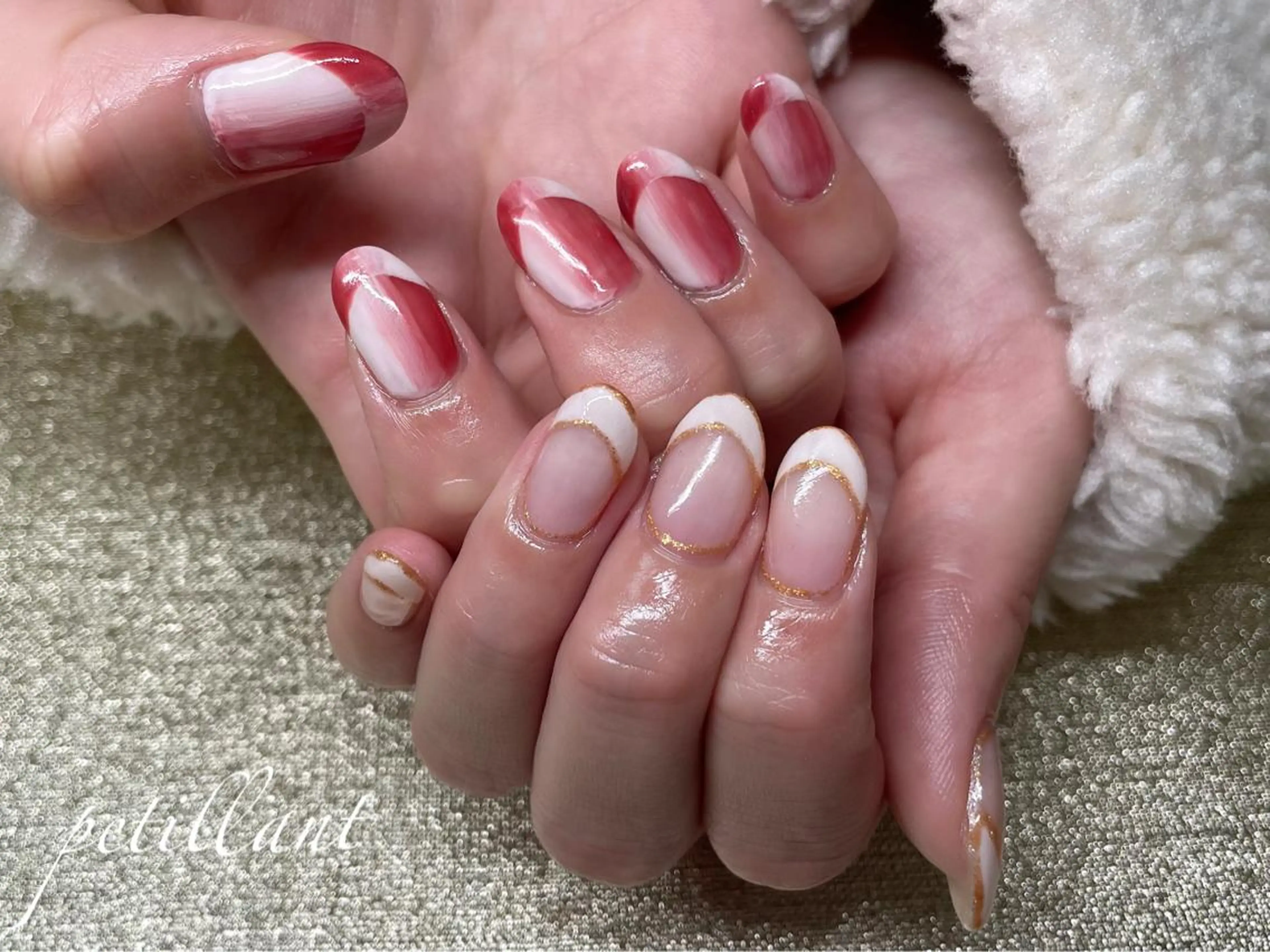 ネイル アートネイル フレンチネイル オンブレフレンチ ハンドネイル ハンドケア petillant所属・nail salon petillantのネイルデザイン