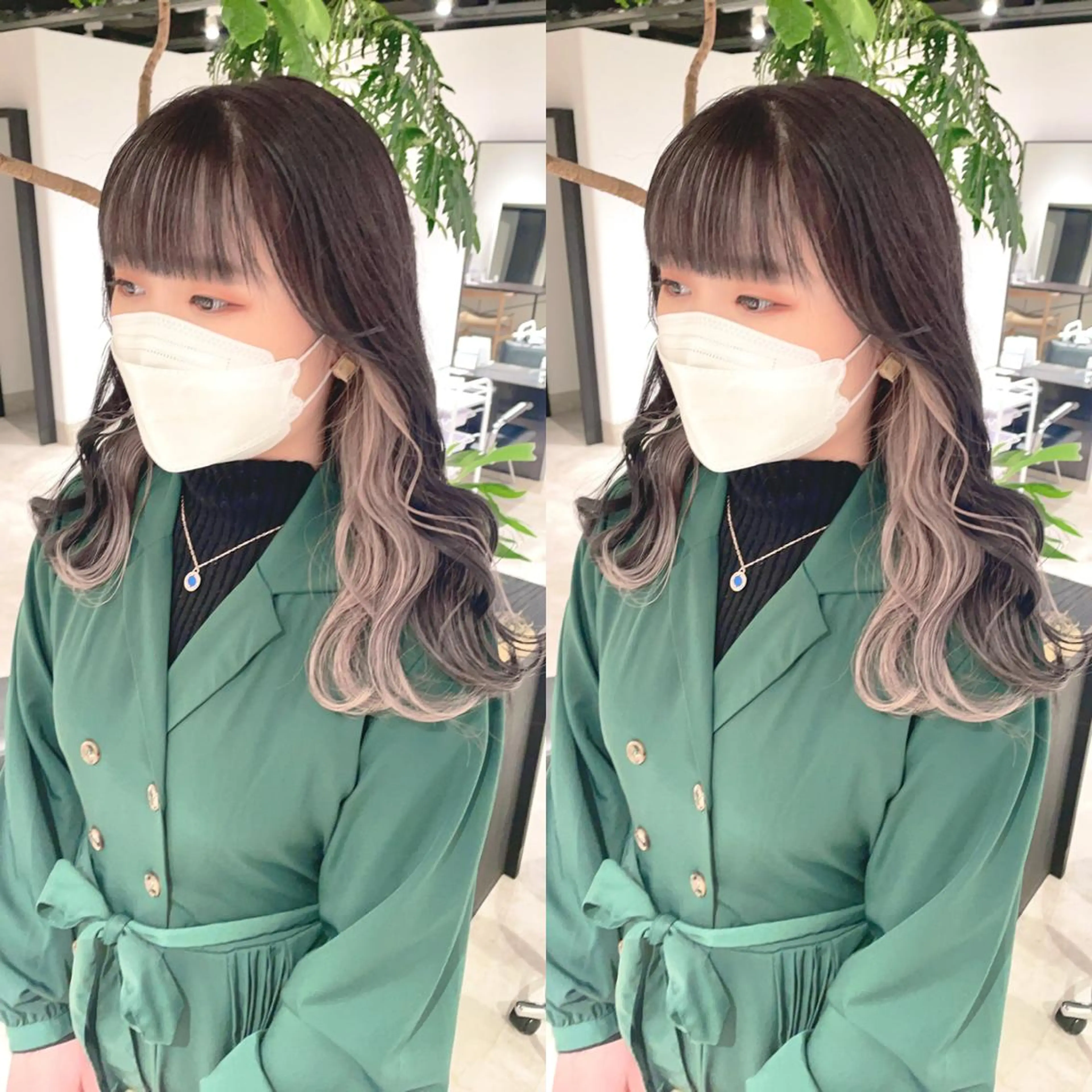 ロング カラー ブリーチ ヘアカラー トリートメント 渋谷:インナーカラー ／🍒エリカ🍒のヘアスタイル