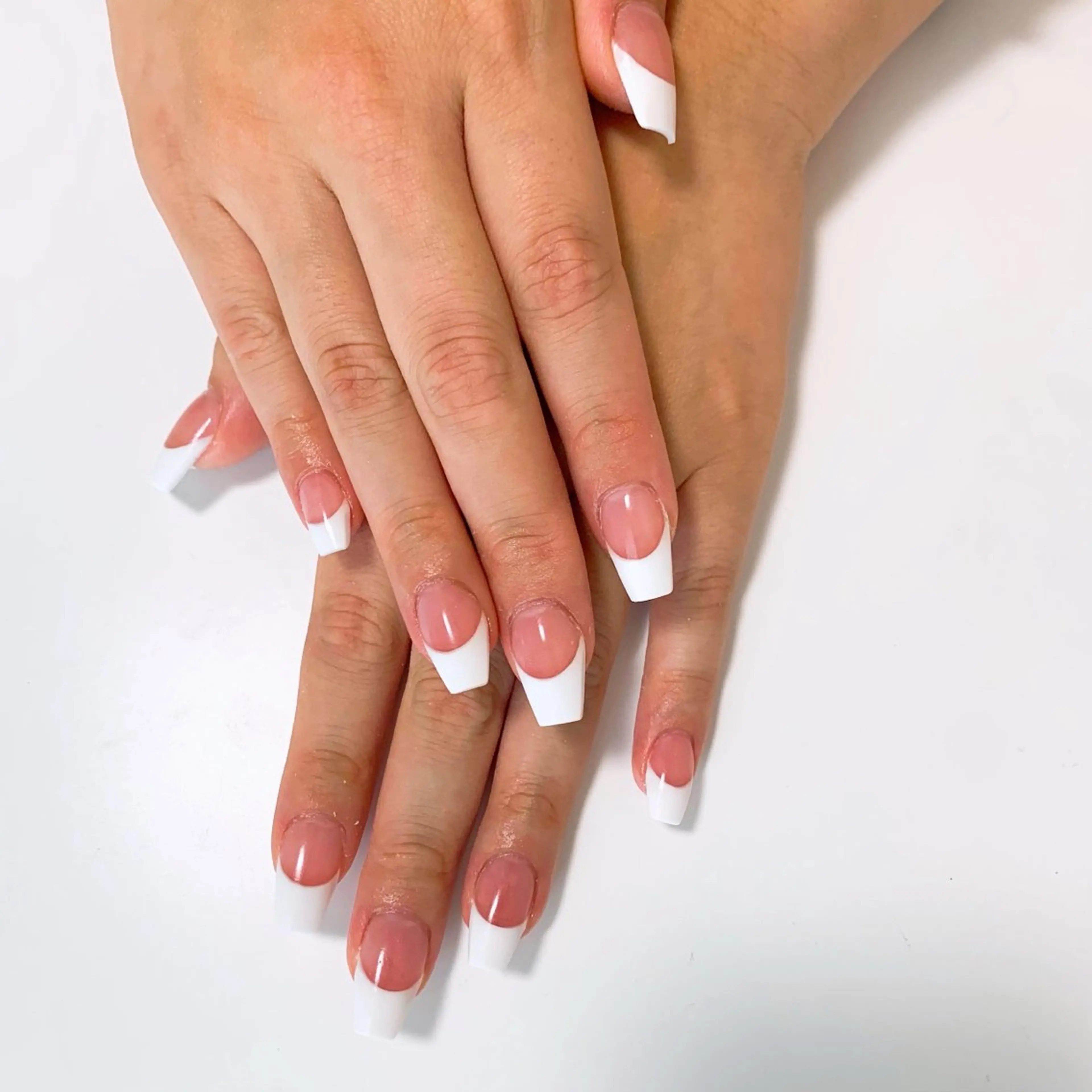 ネイル クリアネイル ピンク ハンドネイル ⭐︎休業中の練習⭐︎ JNA認定講師髙橋のネイルデザイン