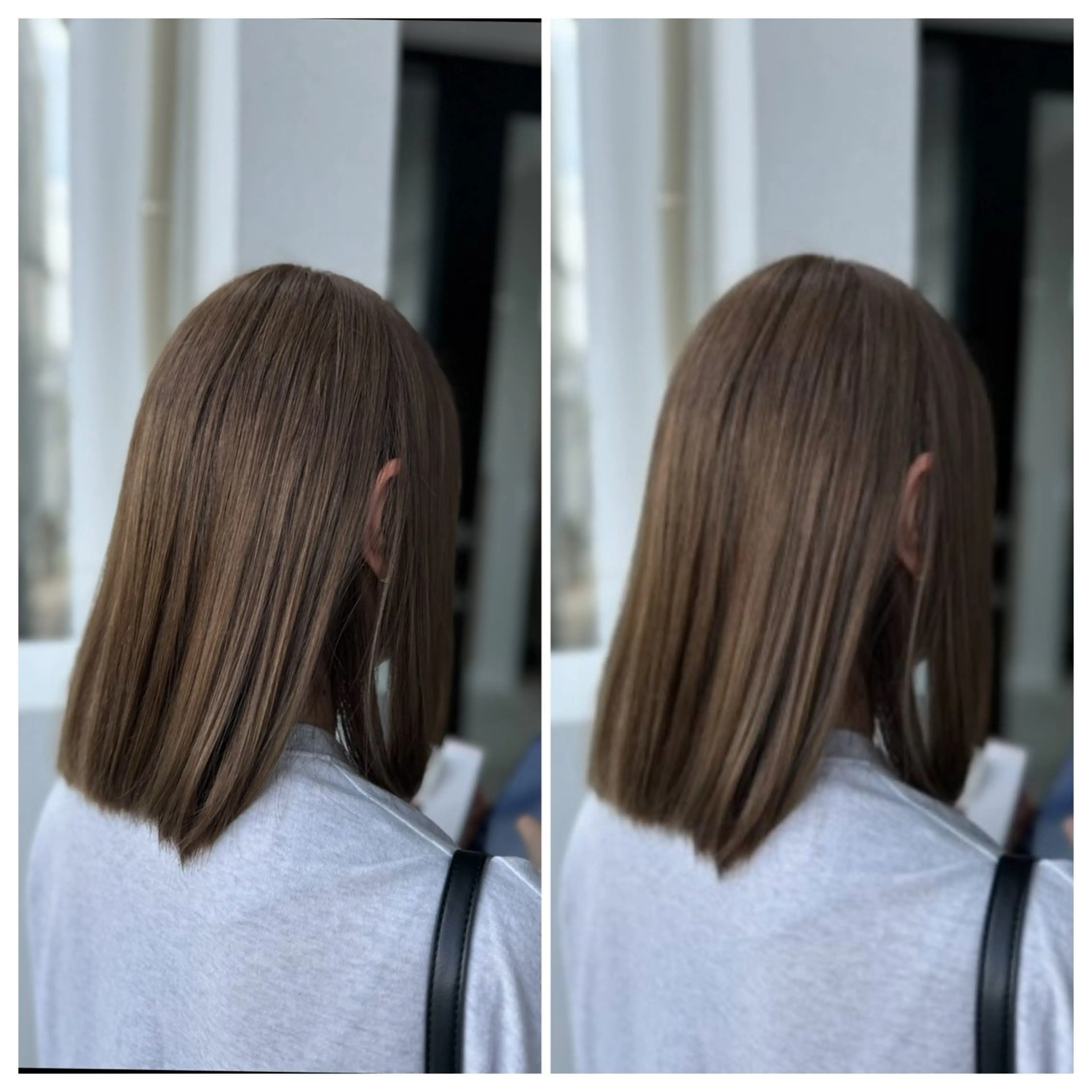 ミディアム カラー ベージュカラー 透明感カラー ミルクティーベージュ 富原 そらのヘアスタイル