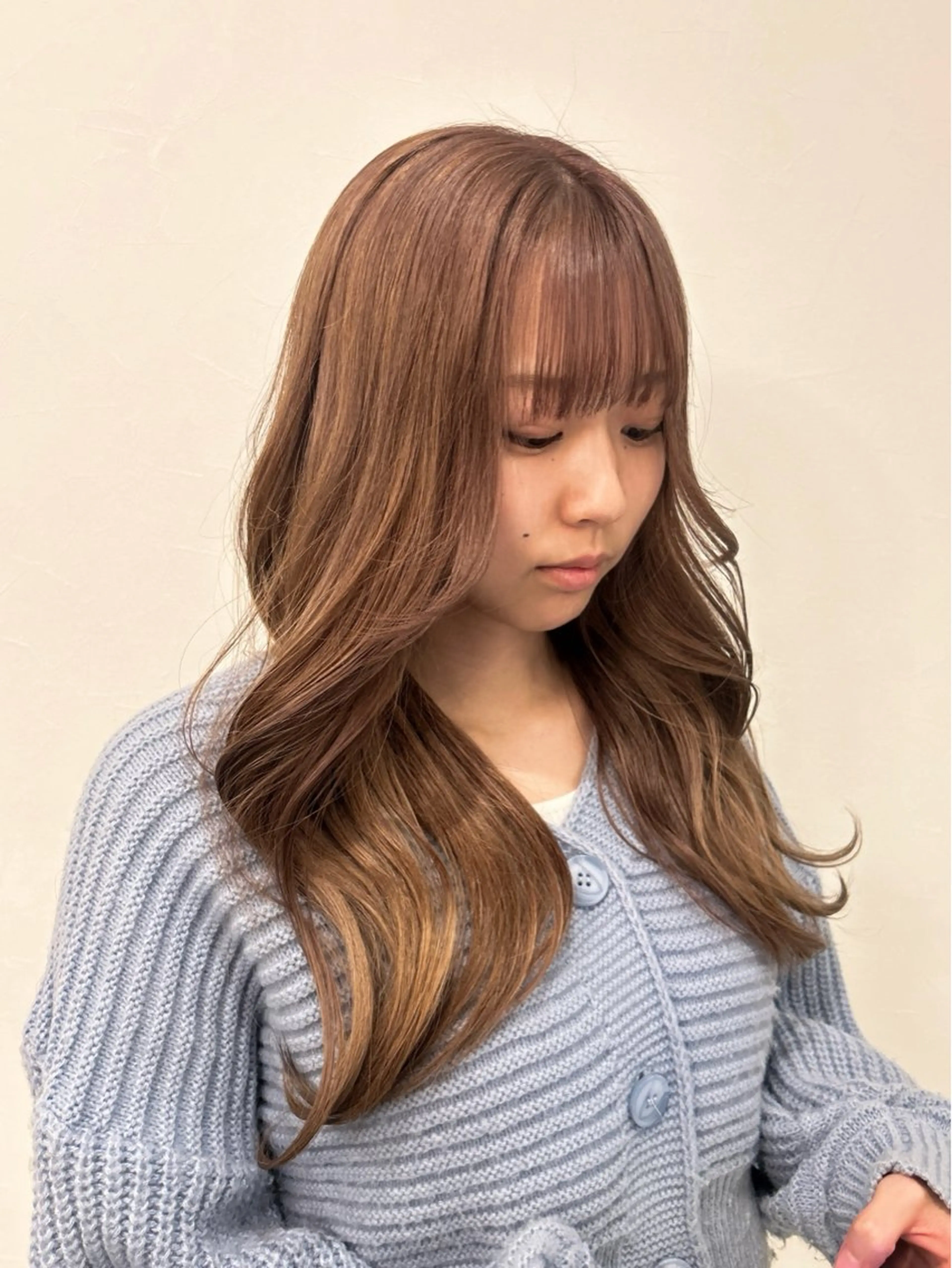 ロング カラー ヘアアレンジ ベージュカラー ブリーチ ピンクカラー Louvre Sty list/ERIKAのヘアスタイル