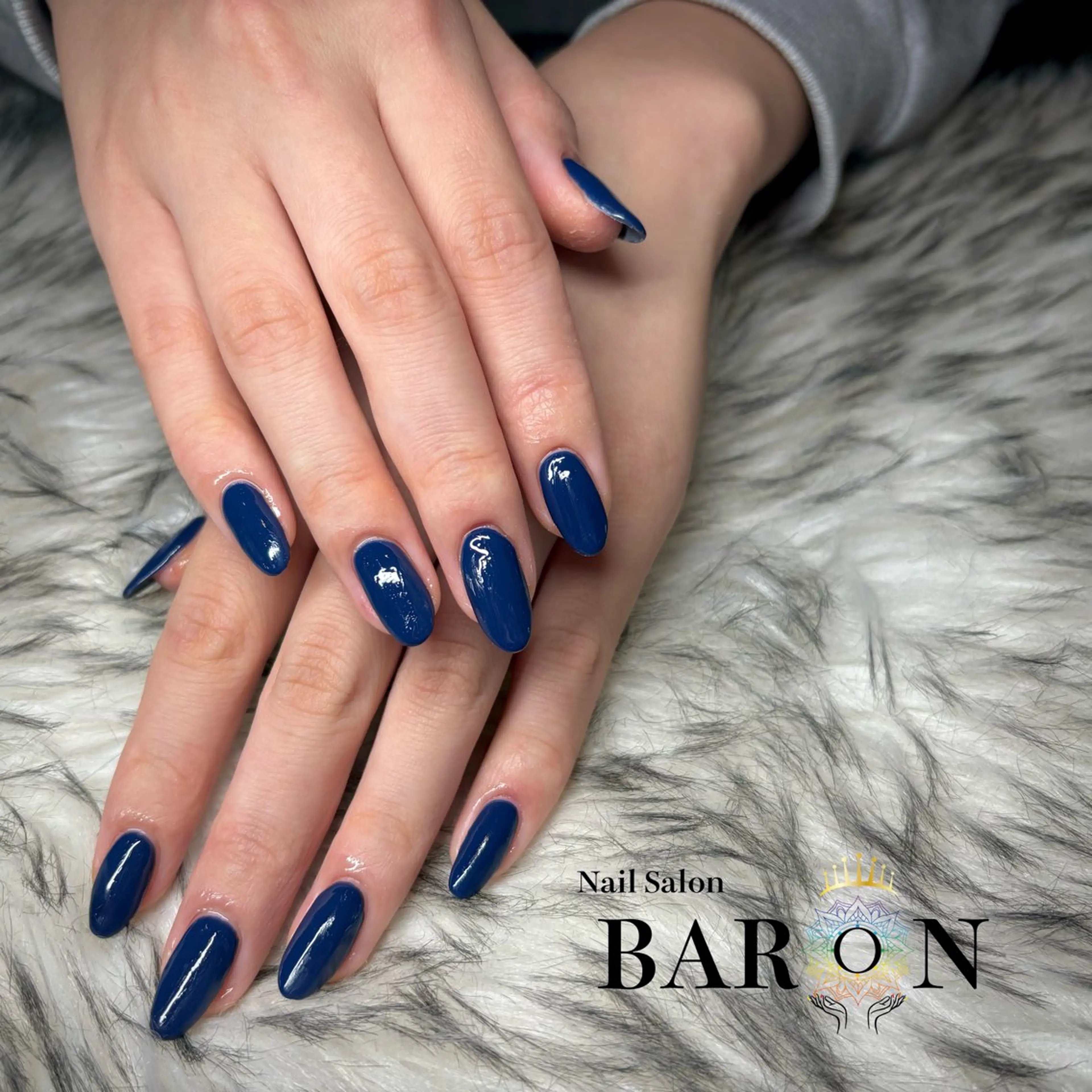 ネイル ネイビー ♛BARON♛ MANAのネイルデザイン