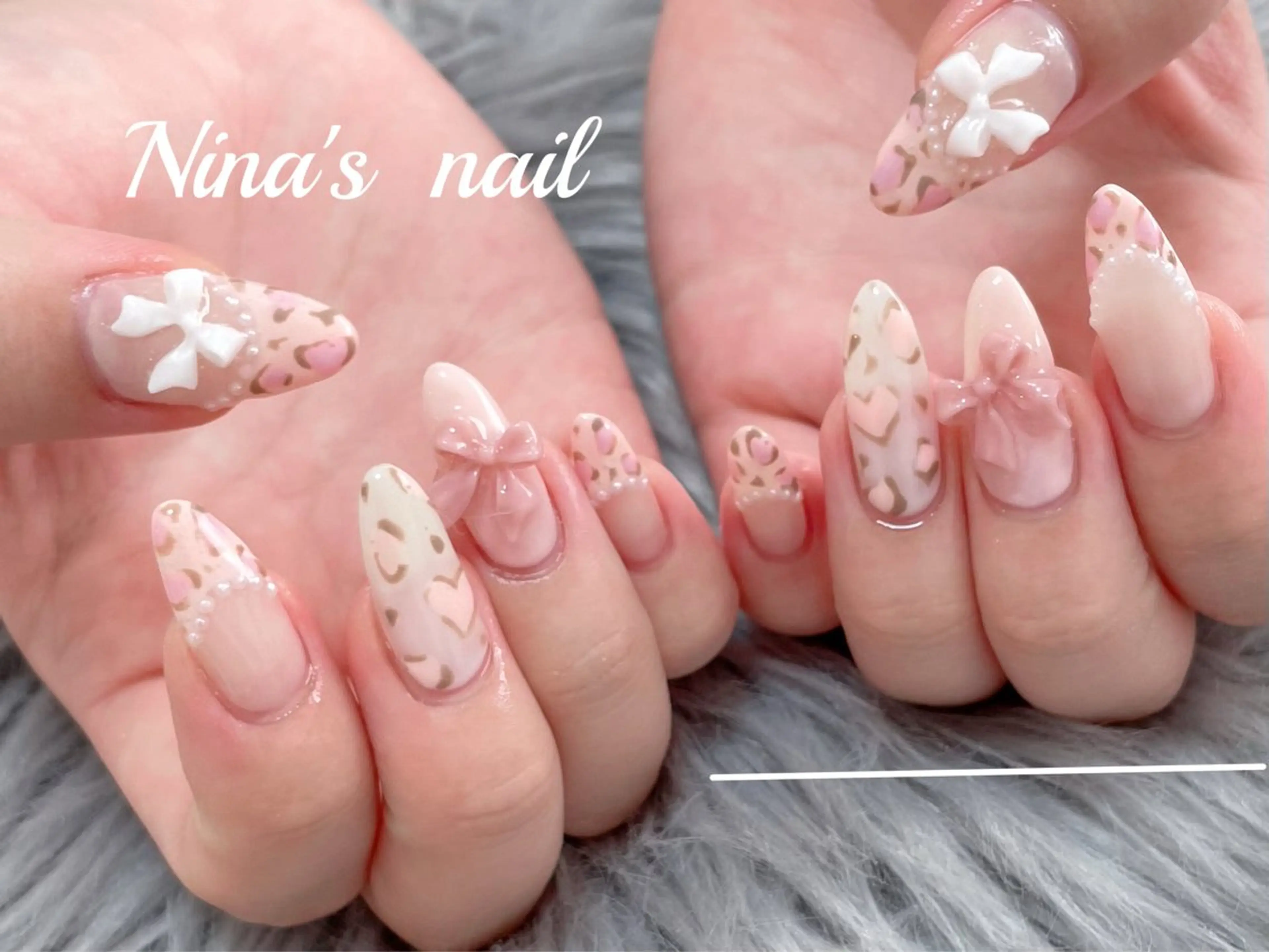 セミロング ハンドネイル Nina's nailのネイルデザイン