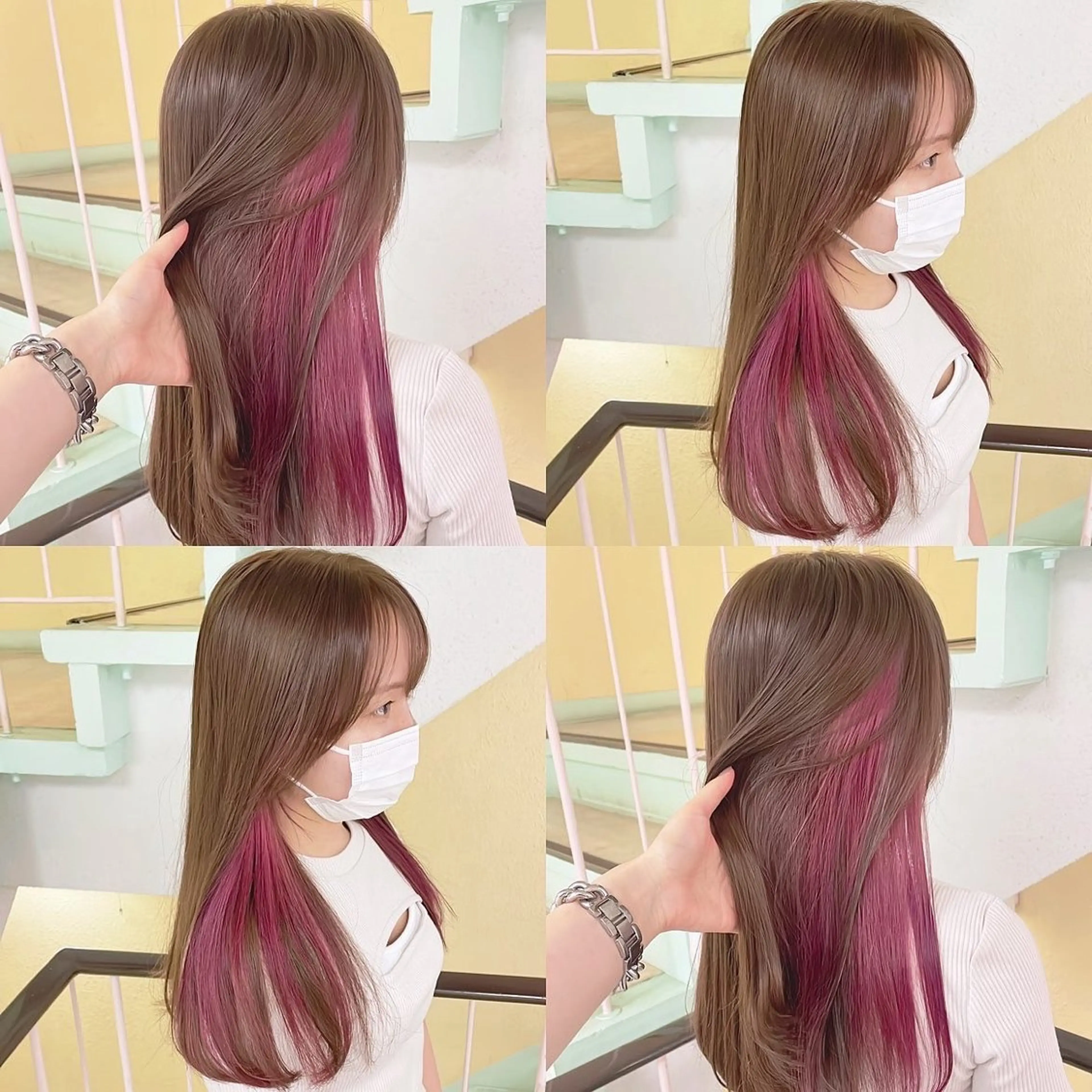 カラー ヘアカラー トリートメント 渋谷:インナーカラー ／🍒エリカ🍒のヘアスタイル