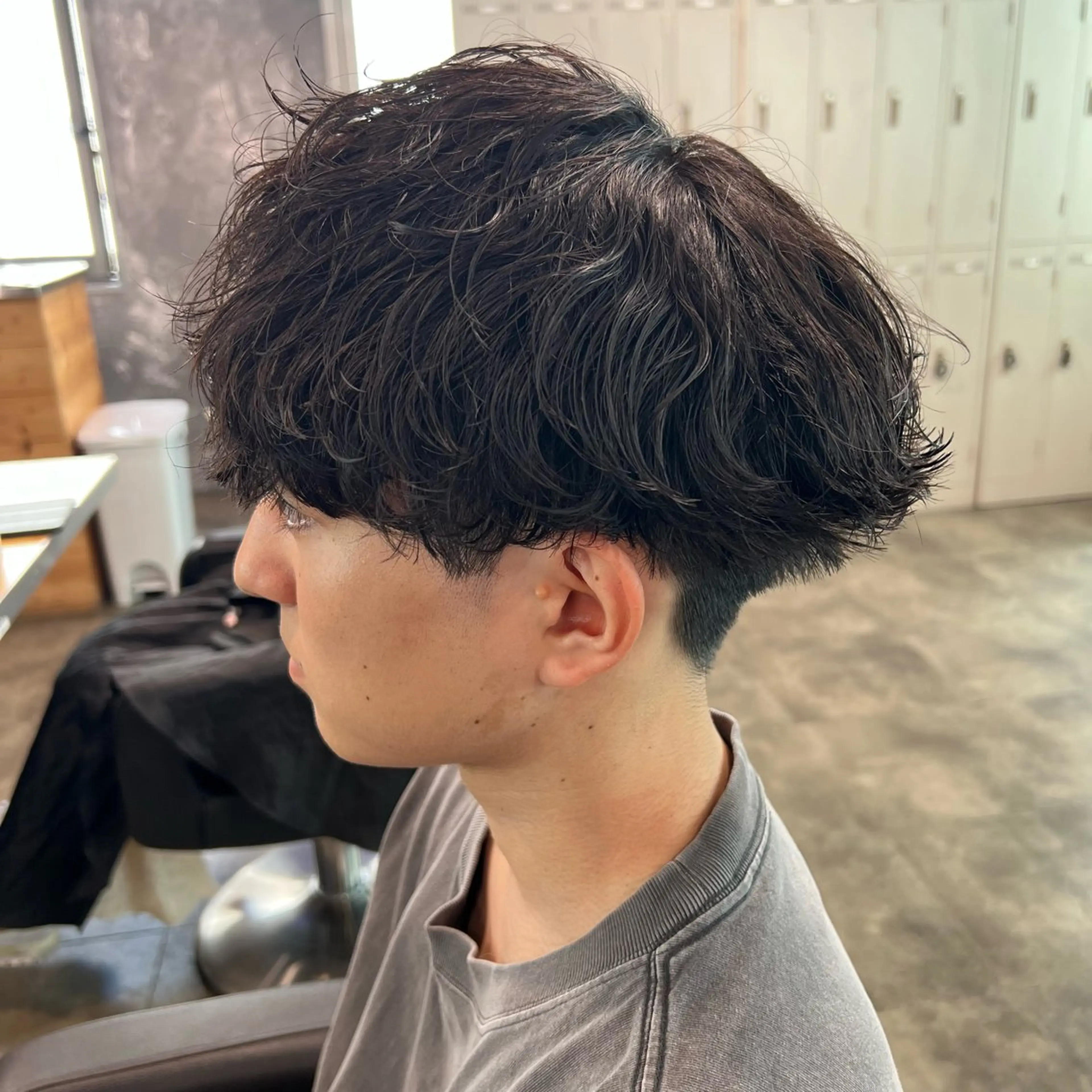 ショート カラー パーマ ヘアアレンジ メンズ キッズ メンズパーマ 波巻きパーマ 🔷横浜1のパーマ 職人🔷将太郎のヘアスタイル
