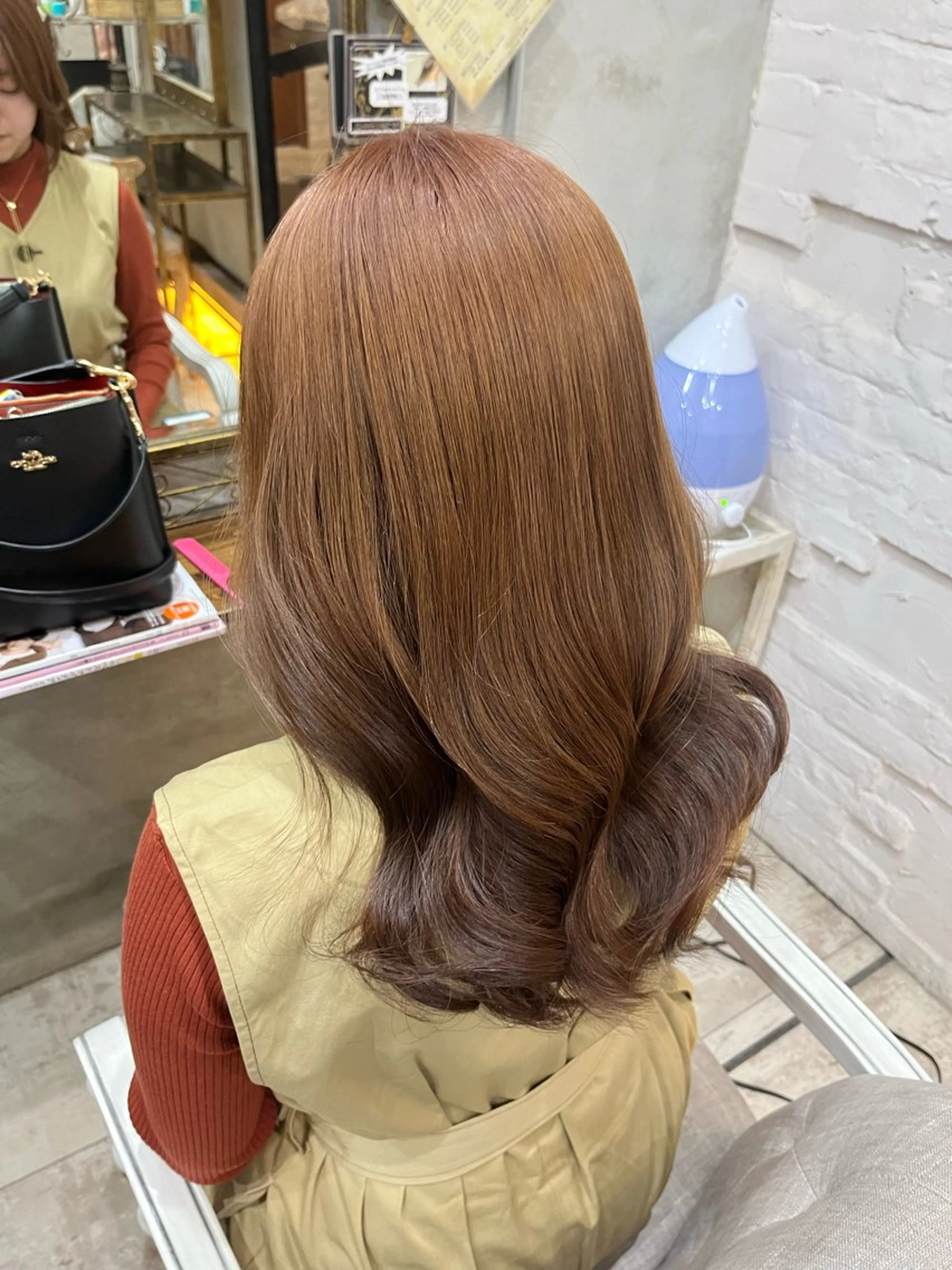 ロング カラー ブリーチ ブリーチなしカラー 艶髪/ハイトーン/ ヘアセット/モエノのヘアスタイル