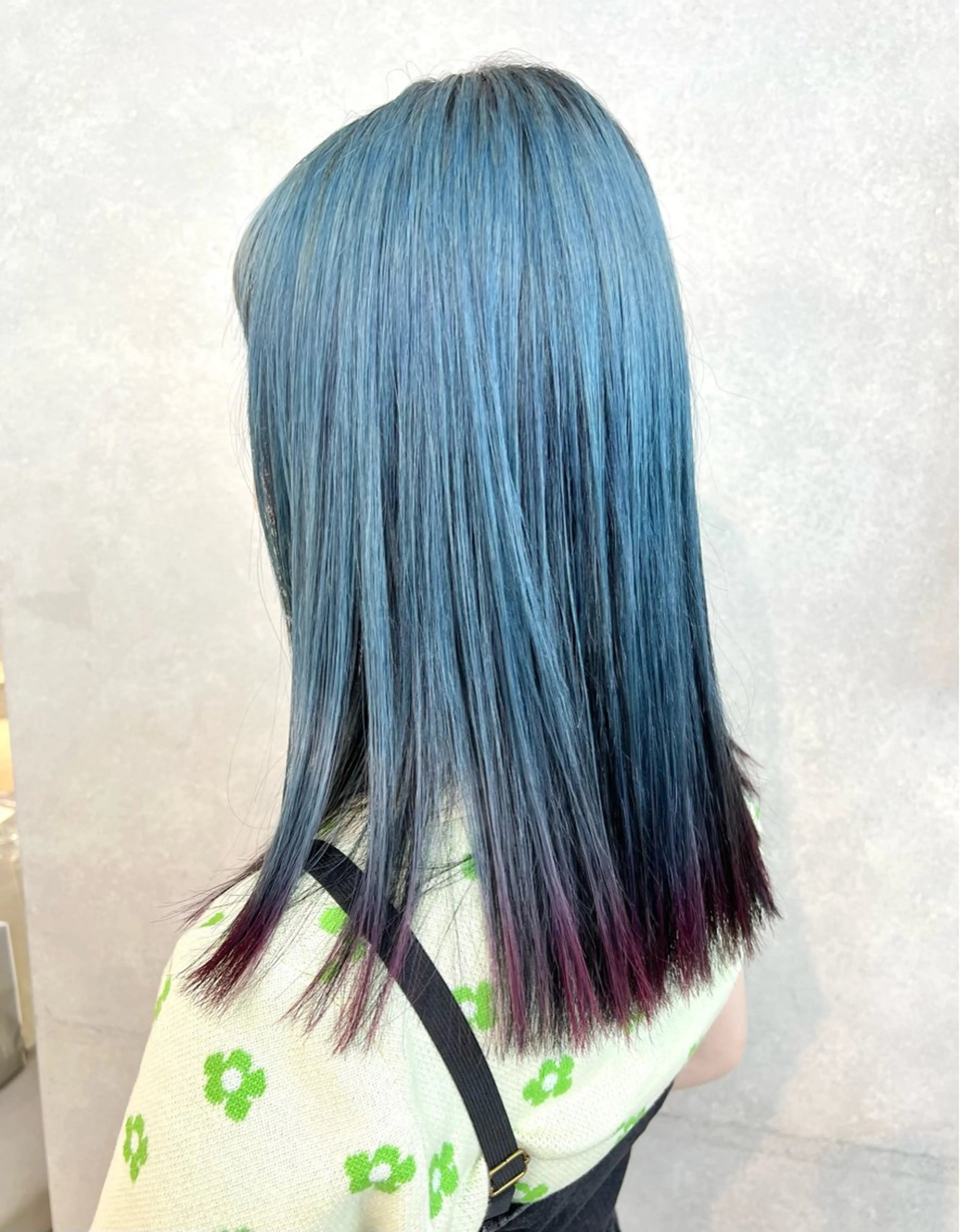 ミディアム カラー ブルーカラー デザインカラー ちょめ/八王子 ZEST emuのヘアスタイル