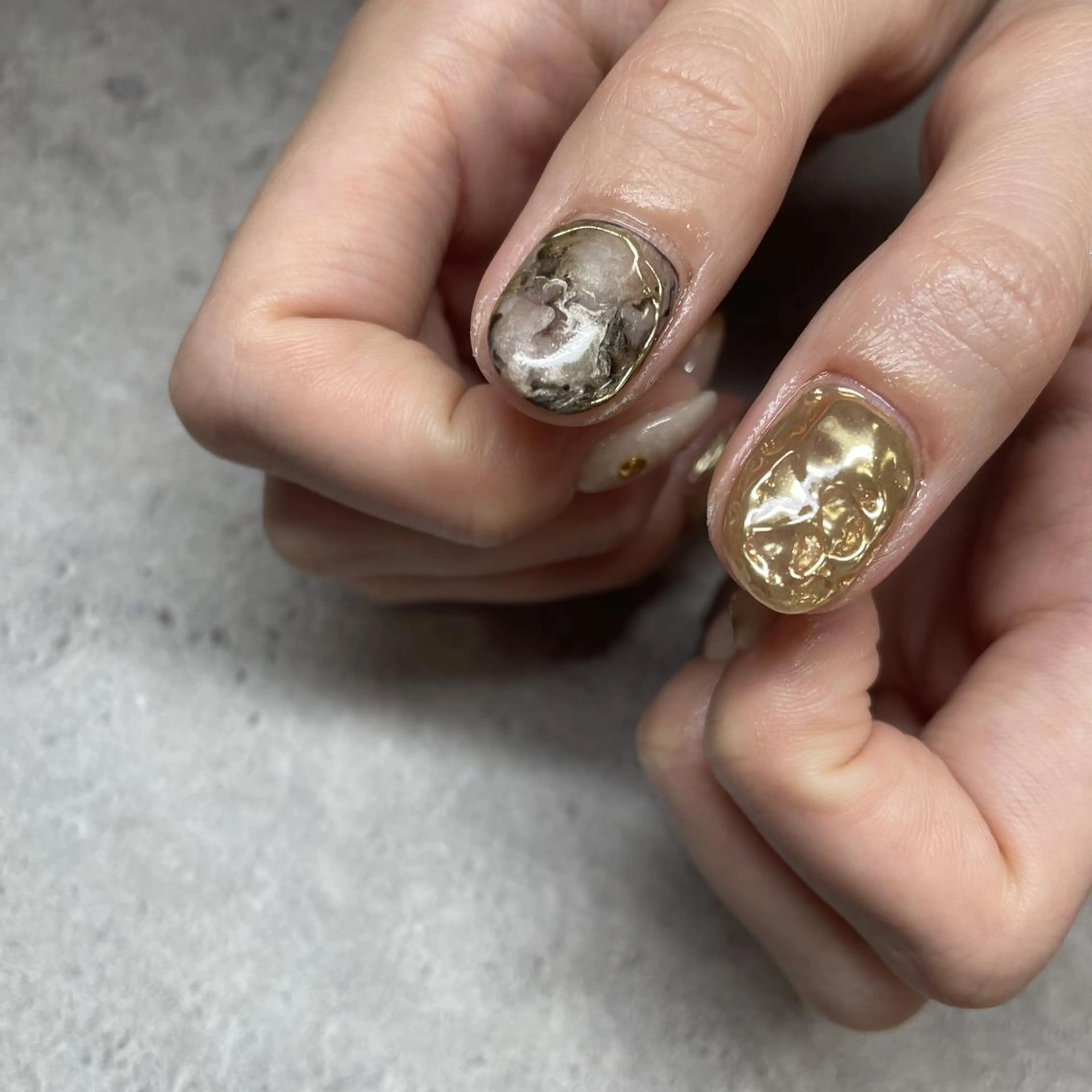 ネイル ハンドネイル フットネイル p.o.n. nuance/個性的のネイルデザイン