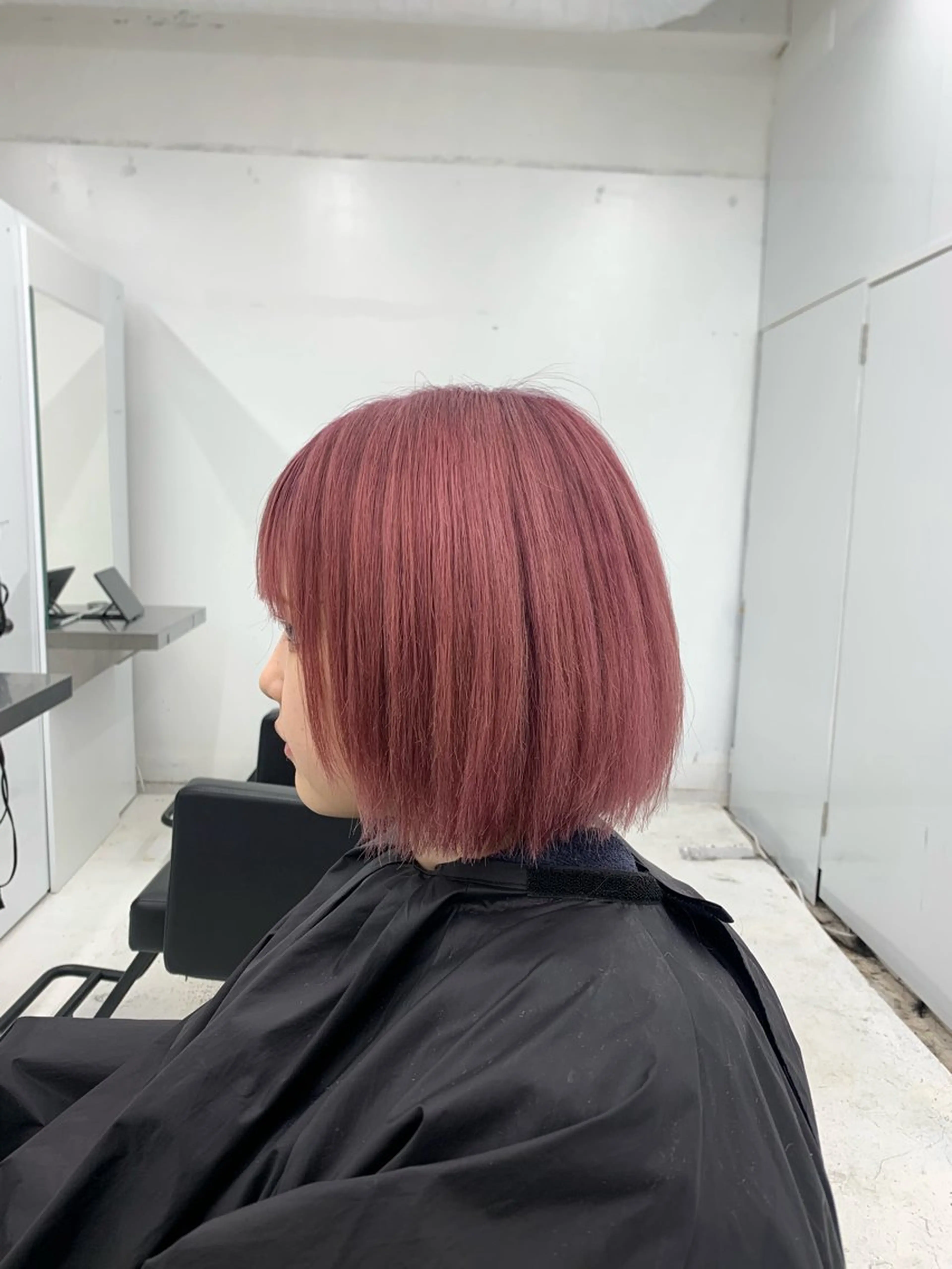 ミディアム カラー ピンクカラー ボブ 【メンズパーマ特化】 🍏網中勇喜のヘアスタイル