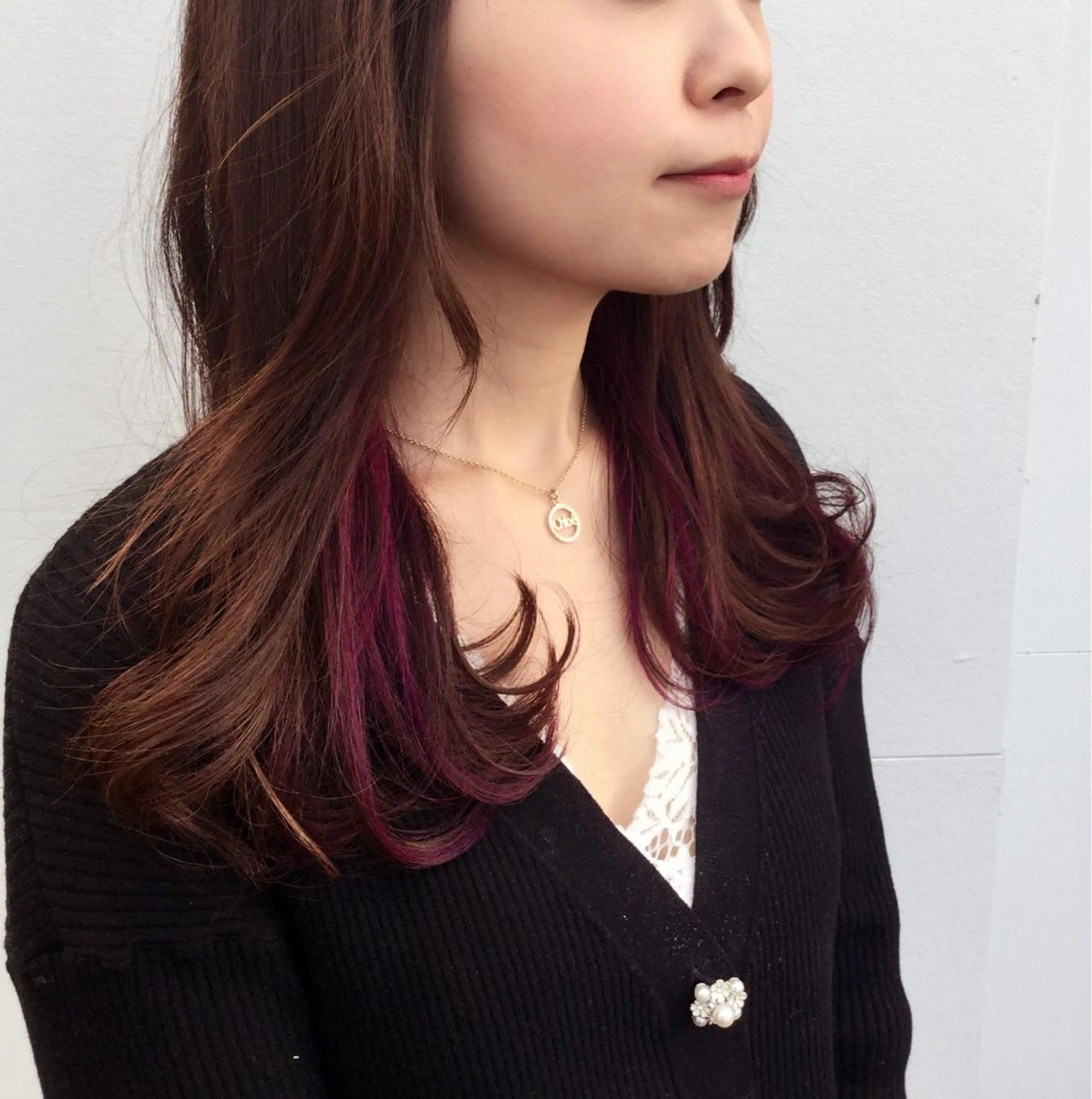 セミロング 大内 郁のヘアスタイル