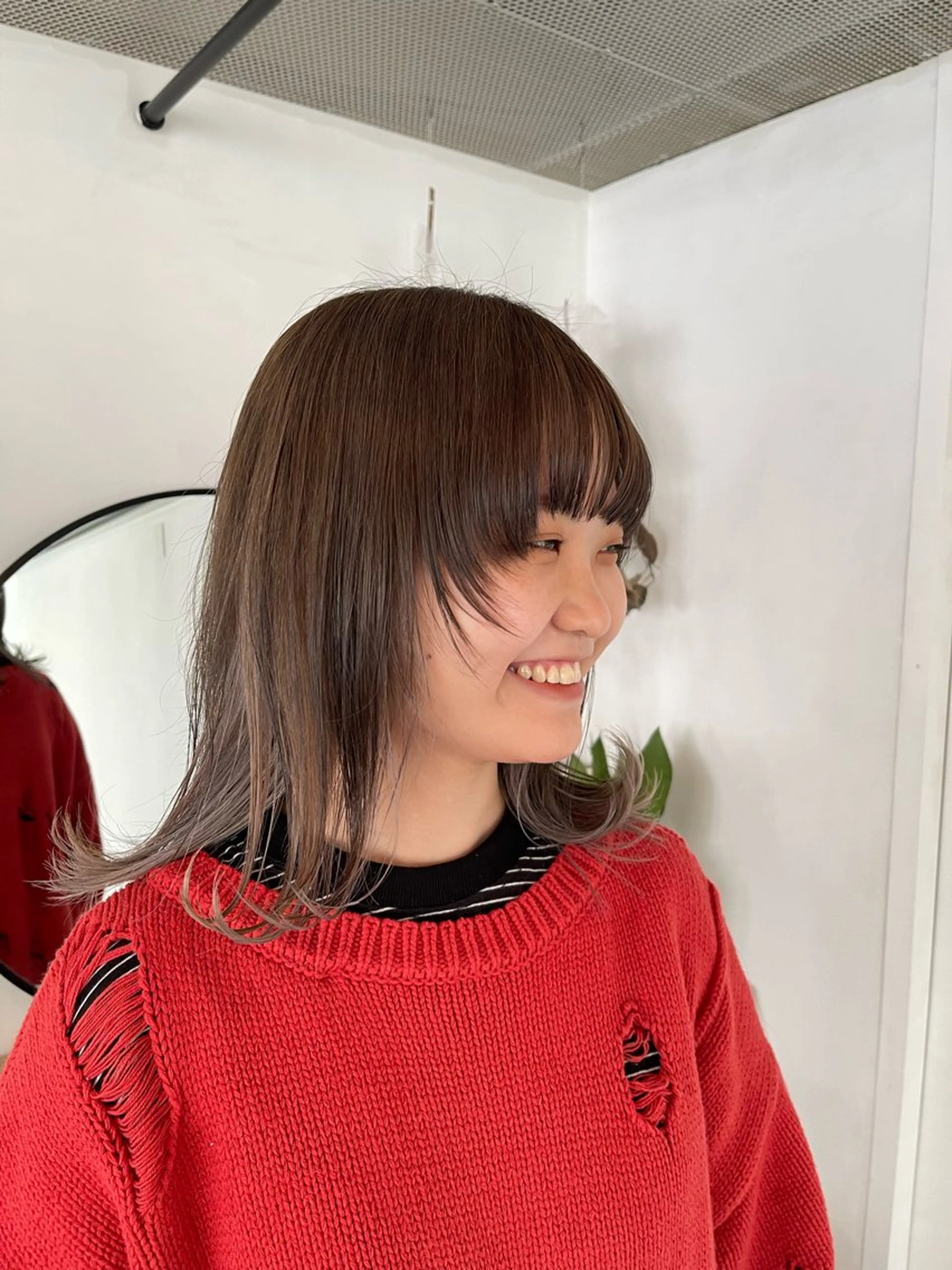 カラー ブリーチ 透明感カラー ヘアカラー ボブ/レイヤー /河内温太のヘアスタイル