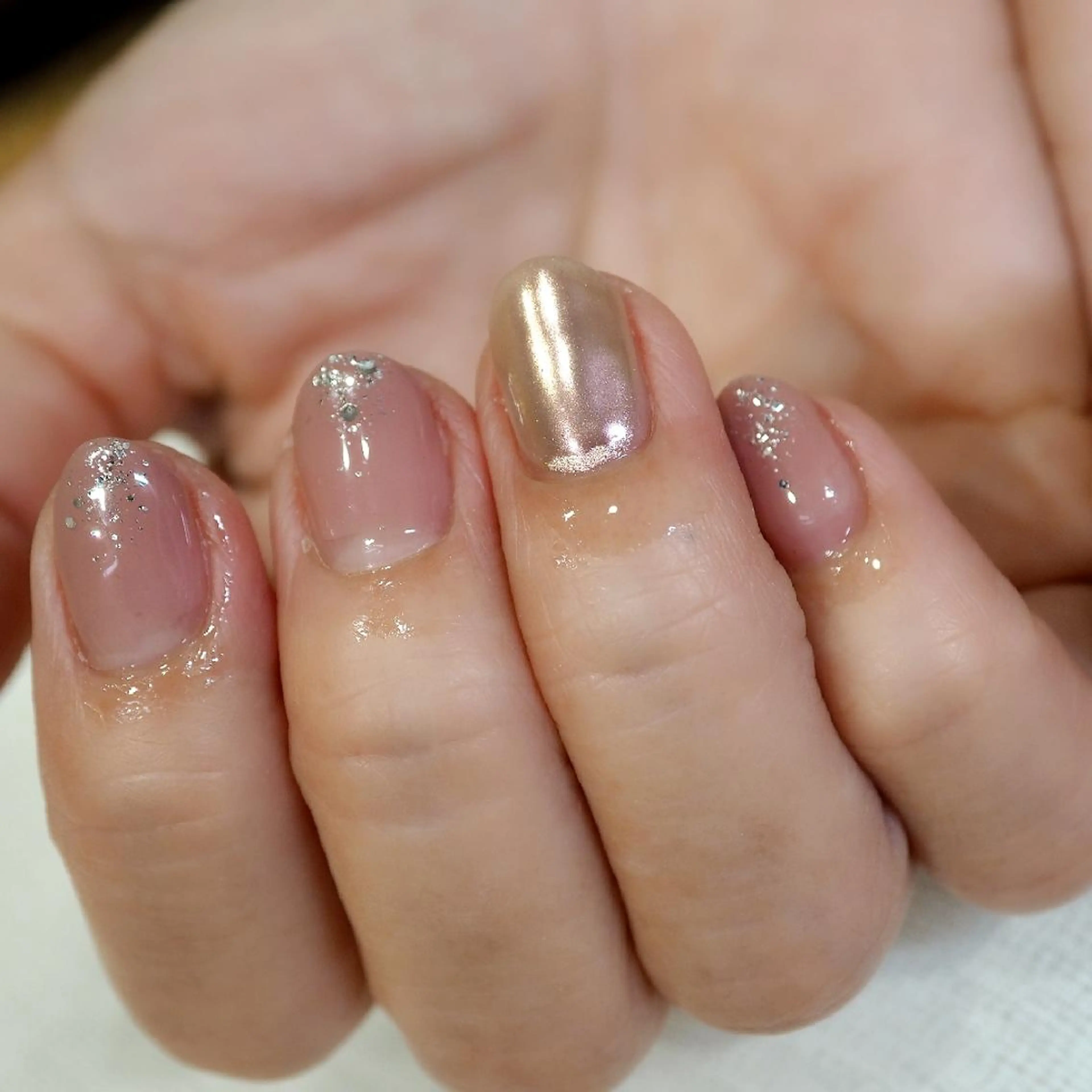 ネイル シンプルネイル ハンドネイル infinity skyのネイルデザイン