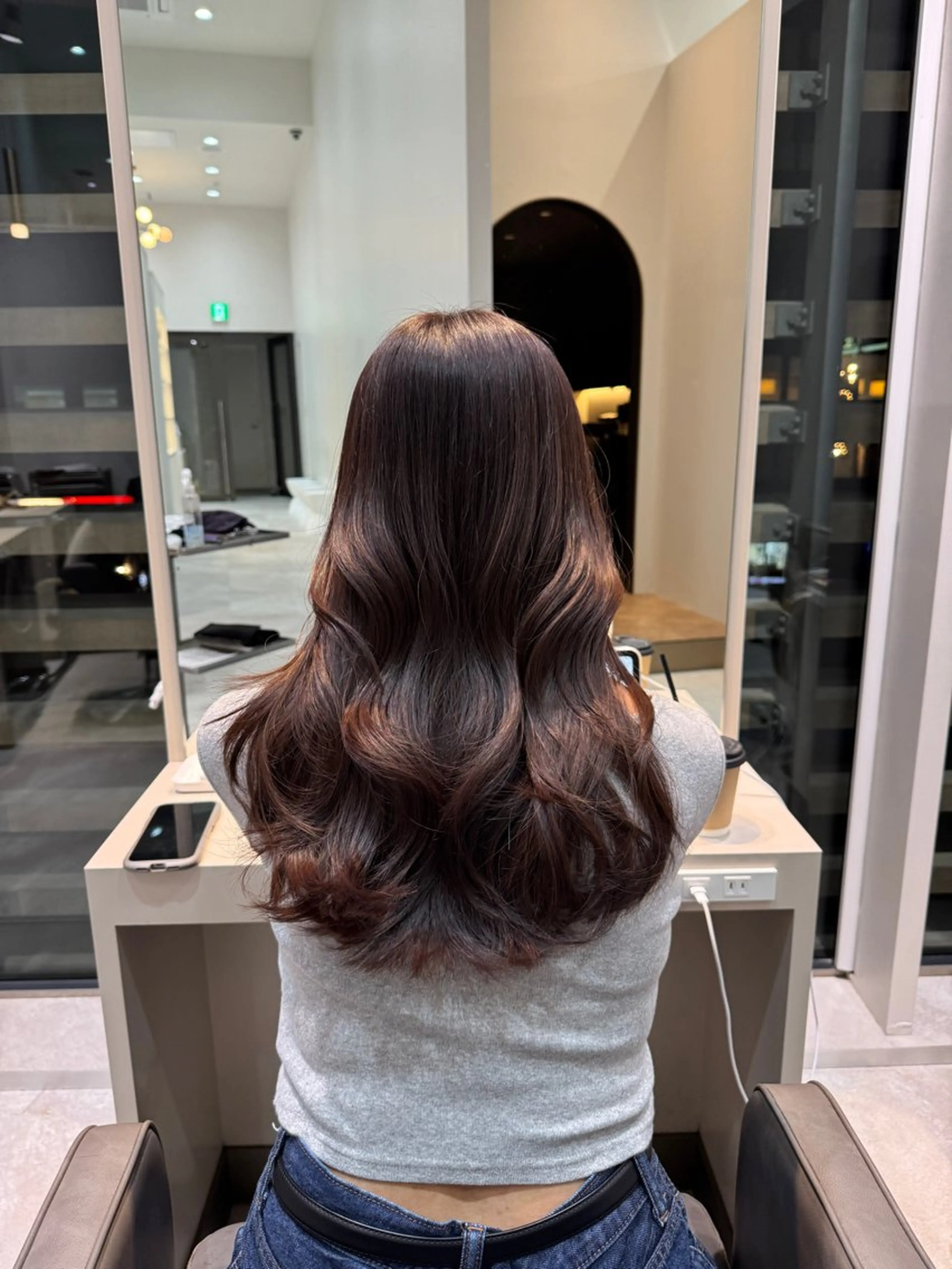 ロング カラー 透明感カラー ふうか　渋谷のヘアスタイル