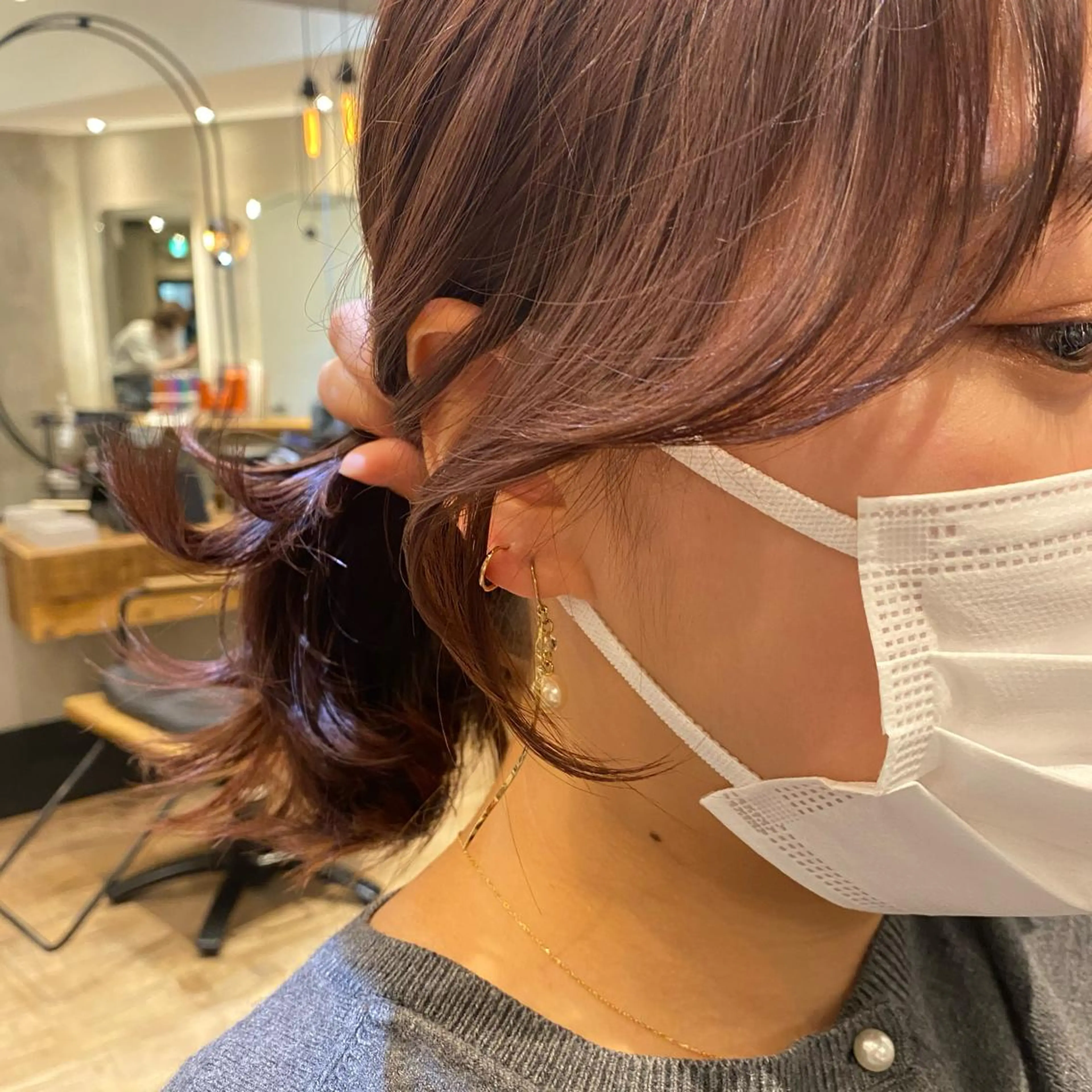 ヘアアレンジ カット ヘアカラー トリートメント 顔周りcut・ご相談 ＝新宿しずく🇰🇷のヘアスタイル