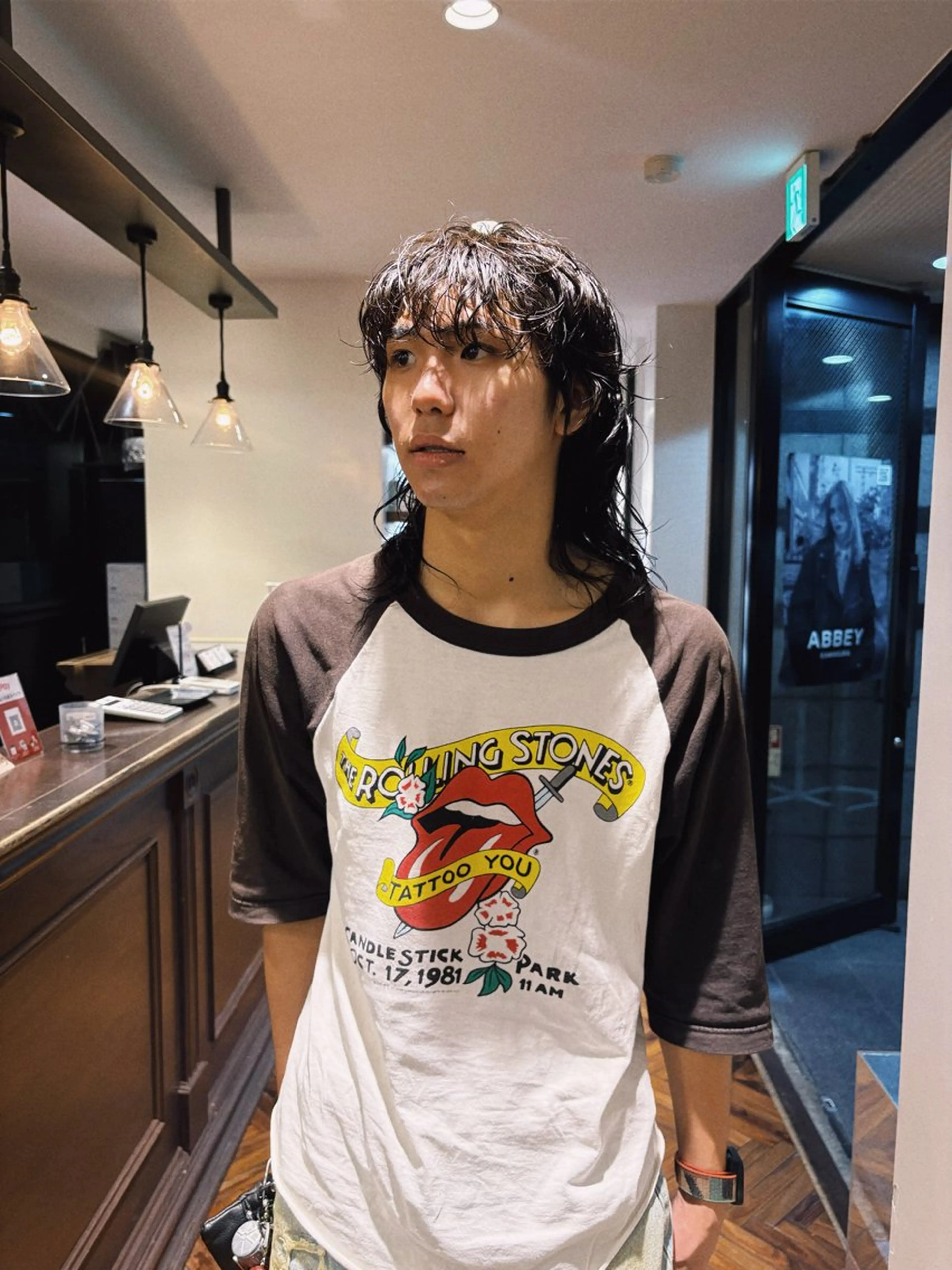 セミロング メンズ 石田 洋英のヘアスタイル