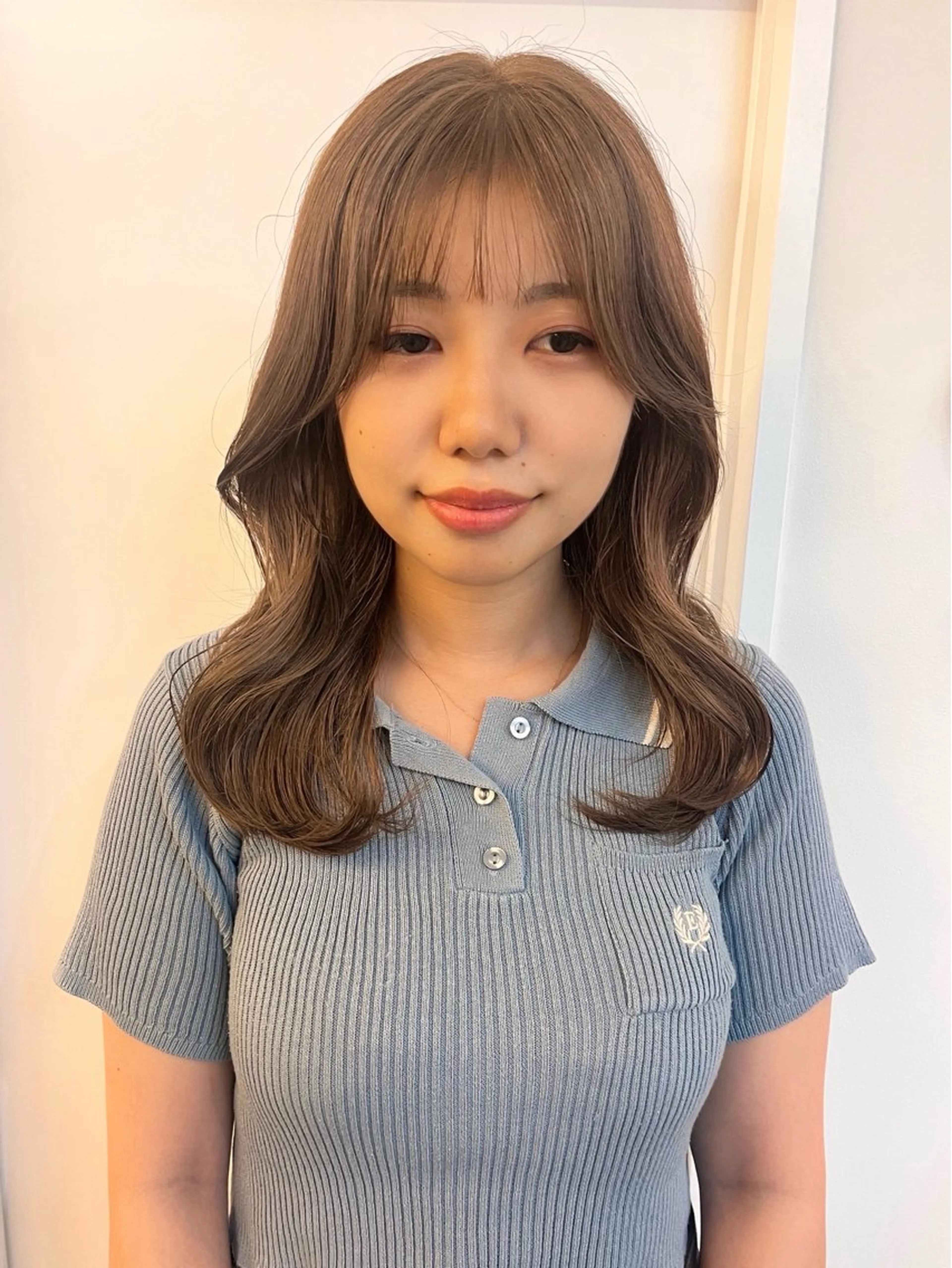 セミロング カラー ヘアカラー レイヤーカット/韓国 ヘア/ honokaのヘアスタイル