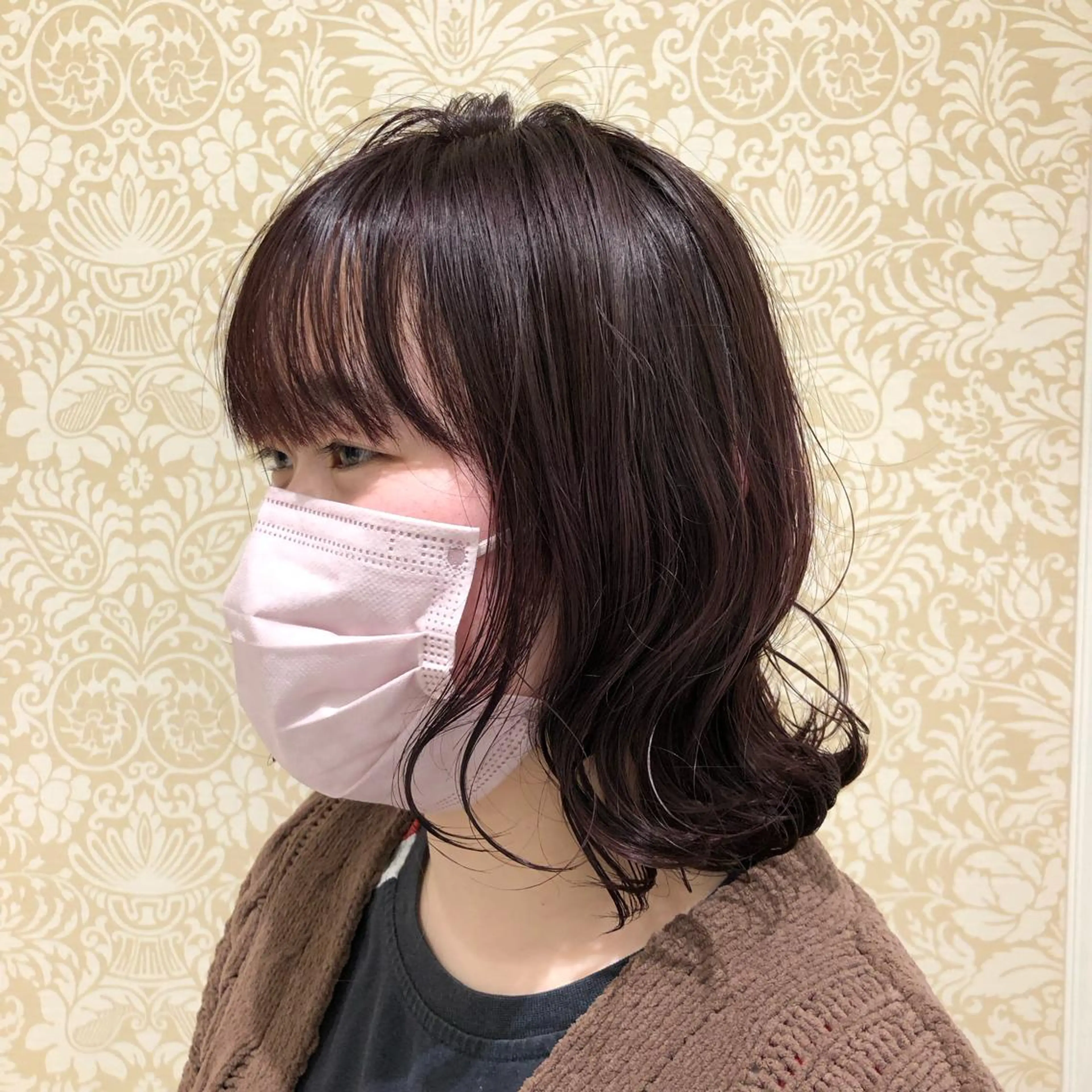 ミディアム カラー ヘアカラー トリートメント 🐠寒色系×パーマ 櫻井　麿偉🐏のヘアスタイル