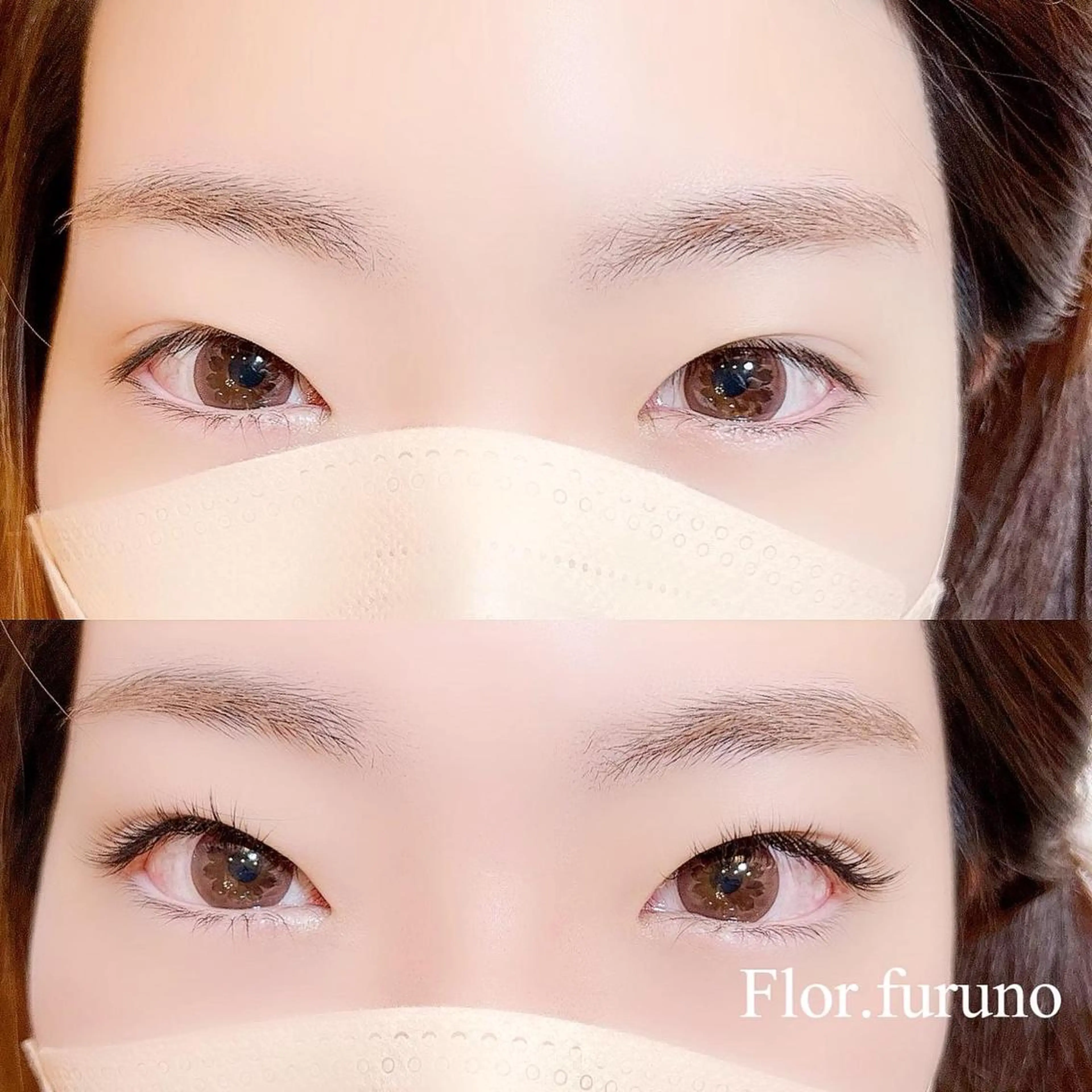 マツエク・マツパ アイブロウ 付け放題 Flor上大岡 ＊フルノ リナ＊のマツエク・マツパデザイン