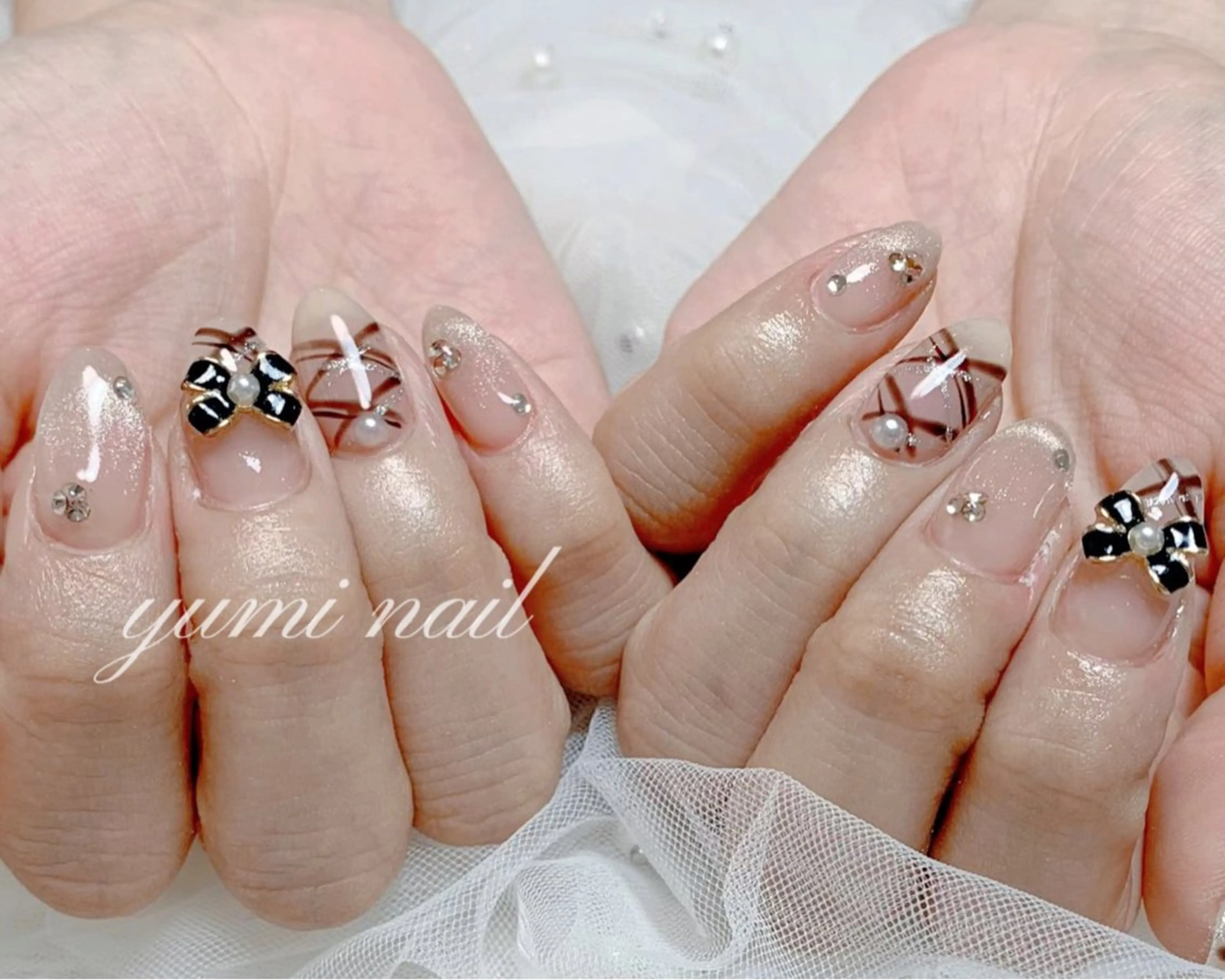 ネイル 𝐲𝐮𝐦𝐢🎀 長さ出しデザイン専門のネイルデザイン
