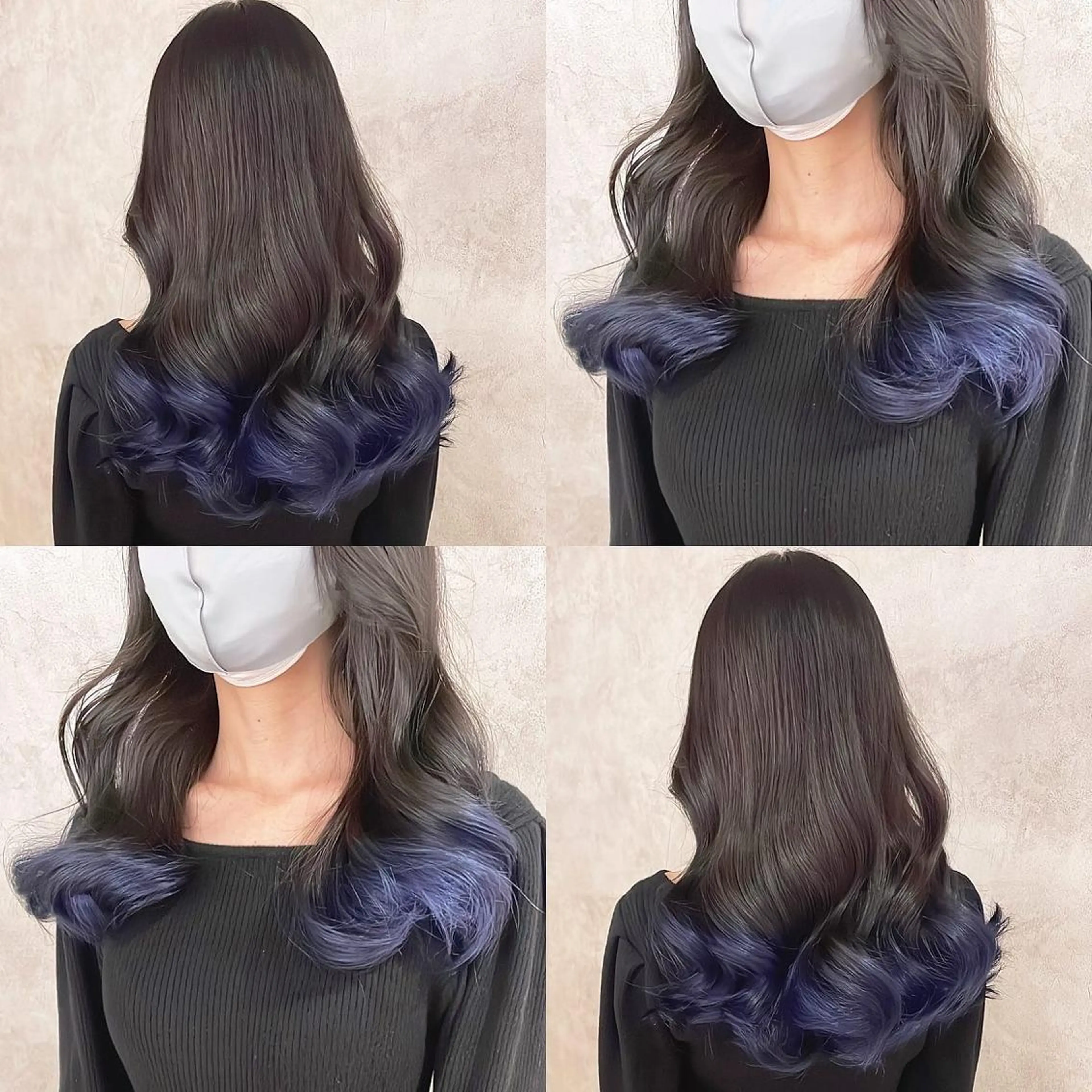 カラー ブリーチ ブルーカラー ネイビーカラー ヘアカラー トリートメント 渋谷:インナーカラー ／🍒エリカ🍒のヘアスタイル